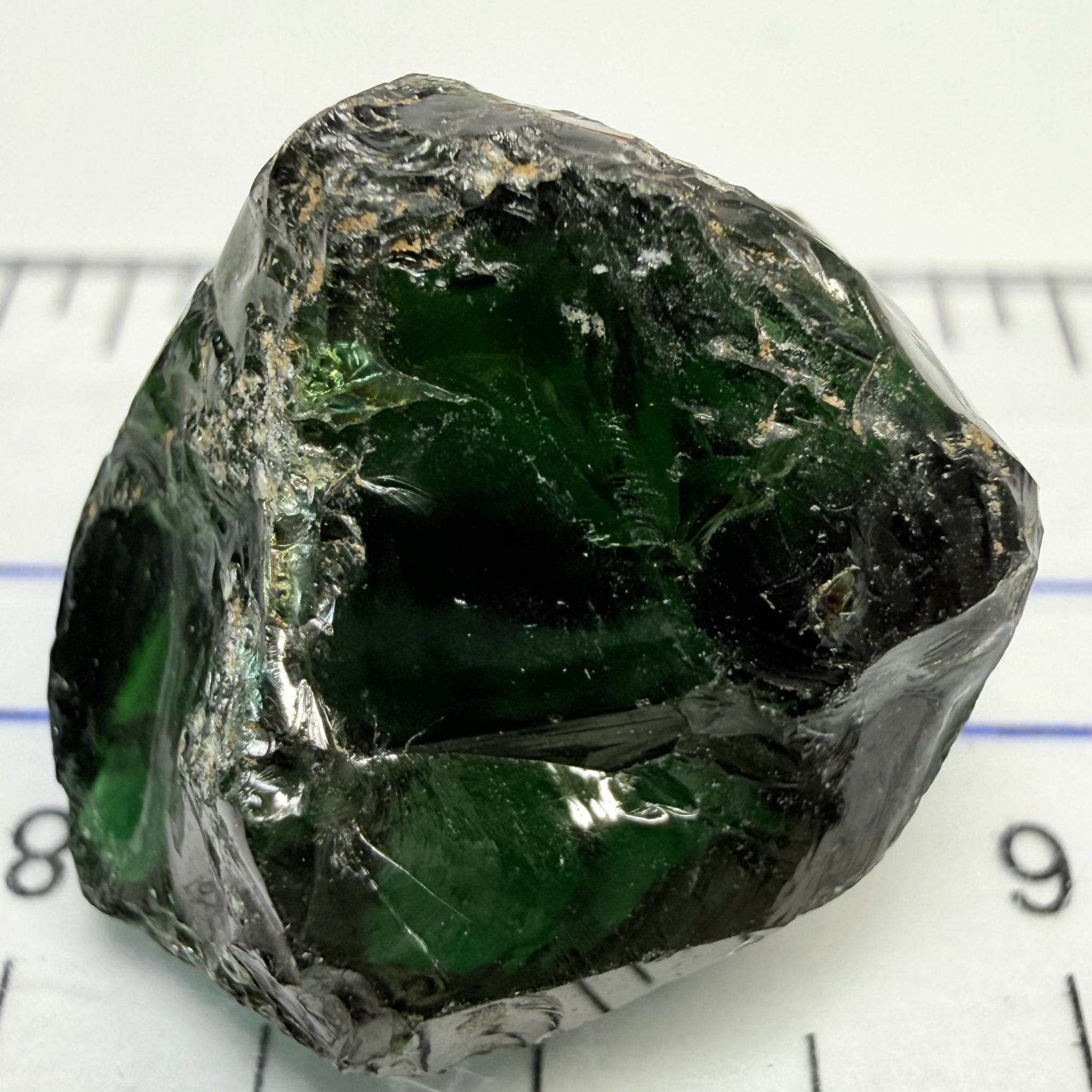 Chrome Tourmaline - very very dark, 23.32ct, Laletema, Tanzania, Untreated Unheated, vvs-if, but very dark unless you find a way to heat it to lighten the colour