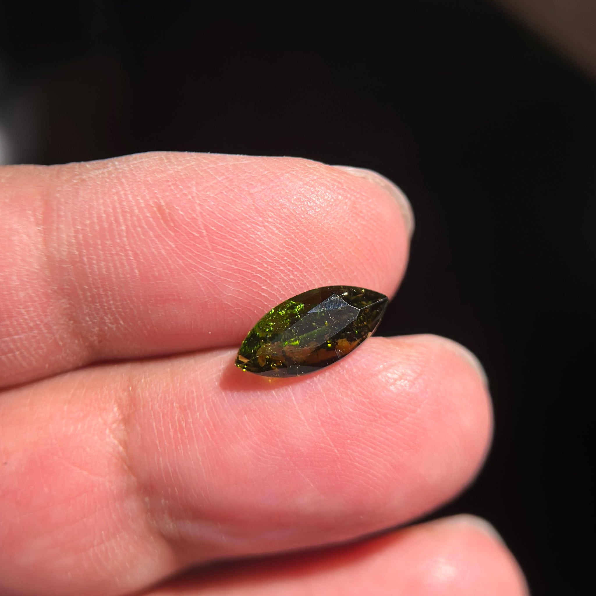 Chrome Tourmaline, 2.00ct, Tanzania, Untreated Unheated, native cut, included