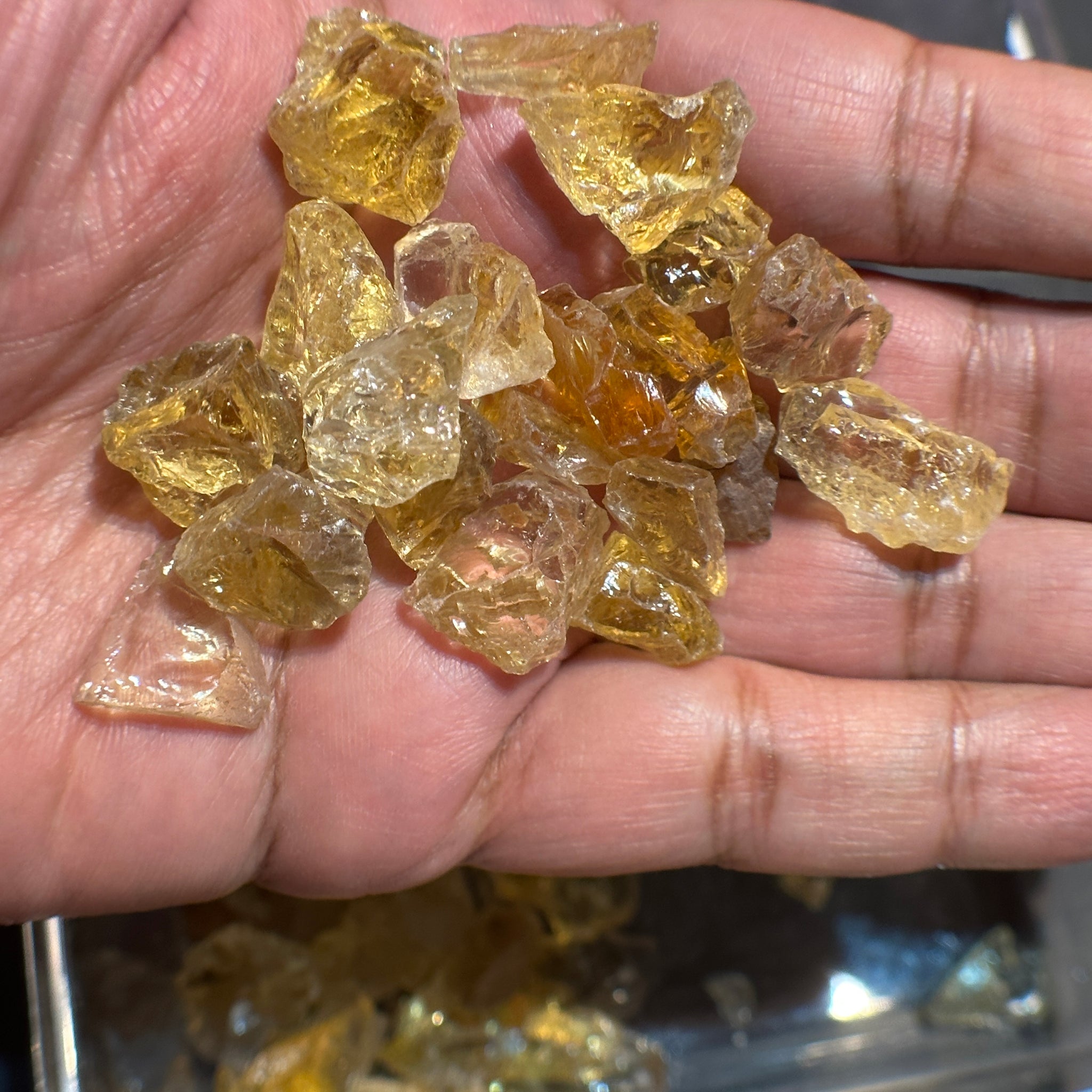 Citrine, Congo, Unheated, Per Stone, want any particular shape, just ask, faceting/cabbing rough