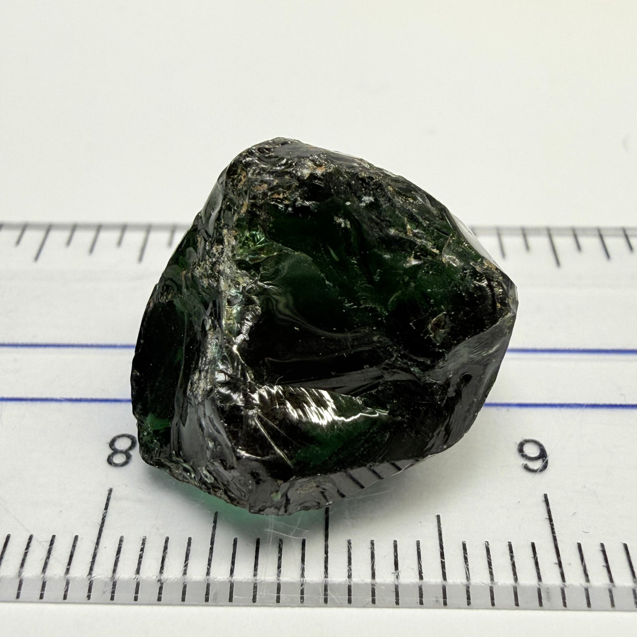 Chrome Tourmaline - very very dark, 23.32ct, Laletema, Tanzania, Untreated Unheated, vvs-if, but very dark unless you find a way to heat it to lighten the colour