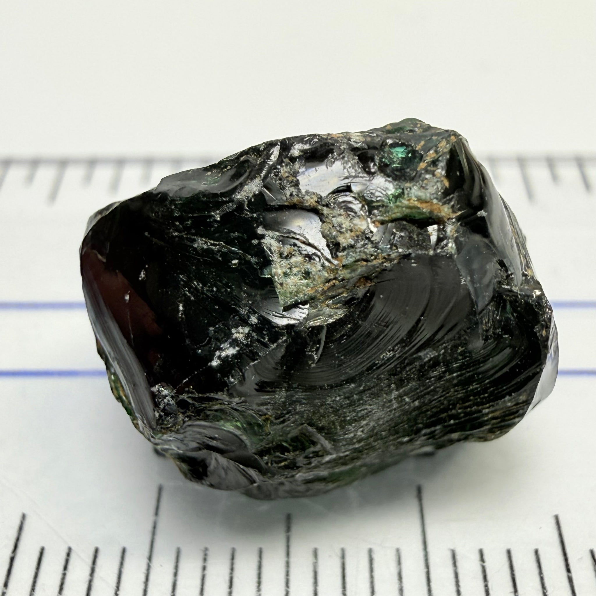 Chrome Tourmaline - very very dark, 23.32ct, Laletema, Tanzania, Untreated Unheated, vvs-if, but very dark unless you find a way to heat it to lighten the colour