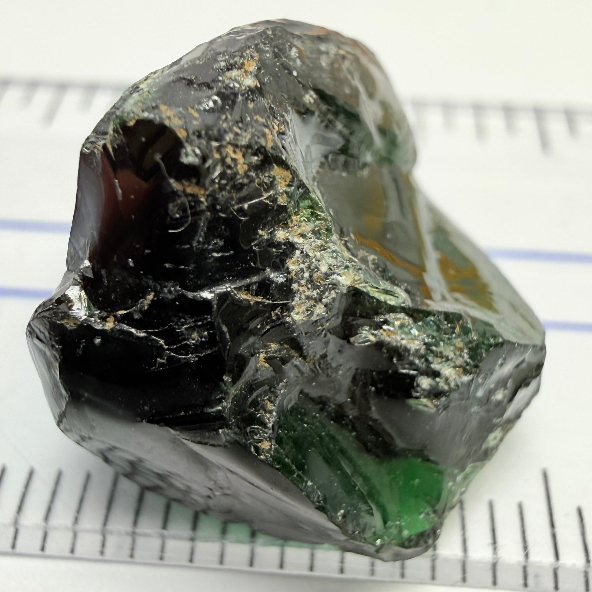 Chrome Tourmaline - very very dark, 23.32ct, Laletema, Tanzania, Untreated Unheated, vvs-if, but very dark unless you find a way to heat it to lighten the colour