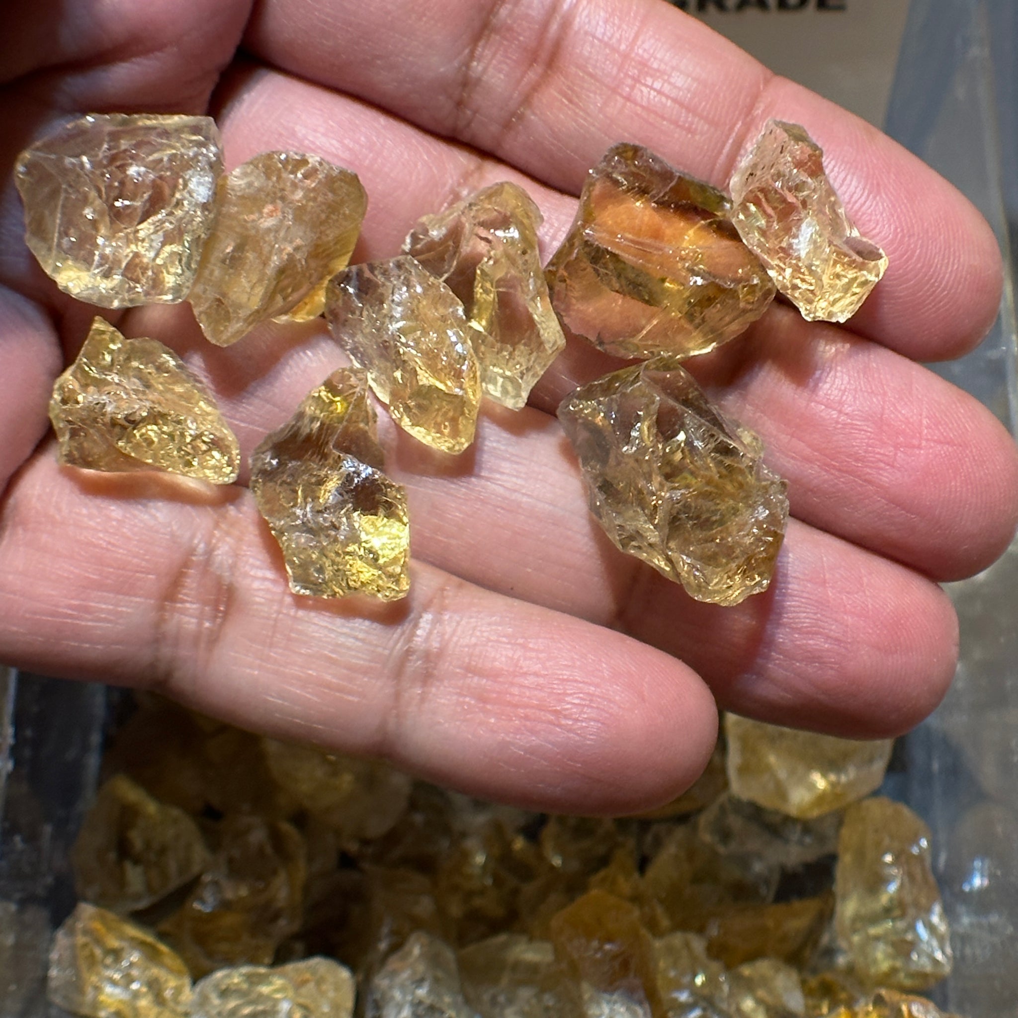 Citrine, Congo, Unheated, Per Stone, want any particular shape, just ask, faceting/cabbing rough