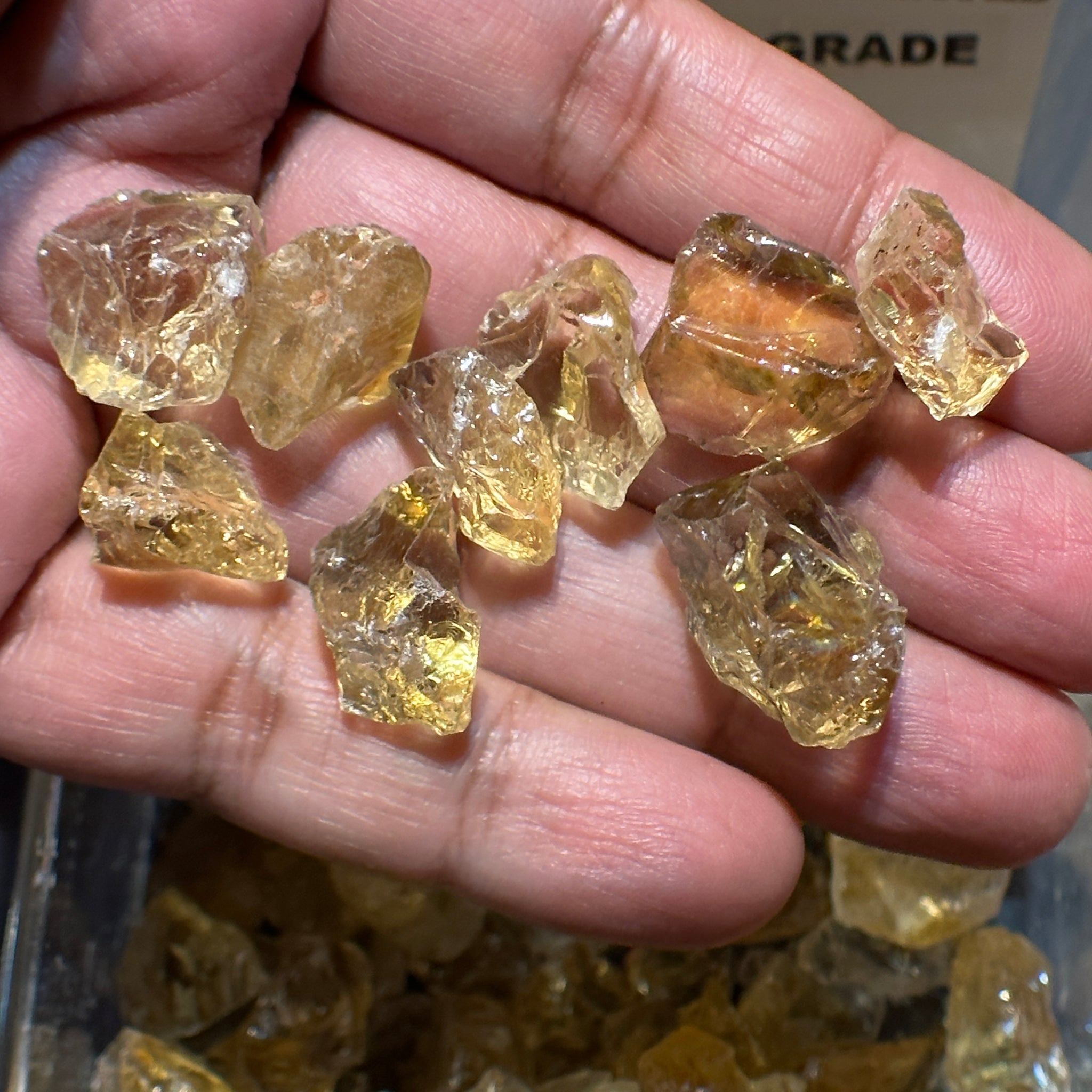 Citrine, Congo, Unheated, Per Stone, want any particular shape, just ask, faceting/cabbing rough