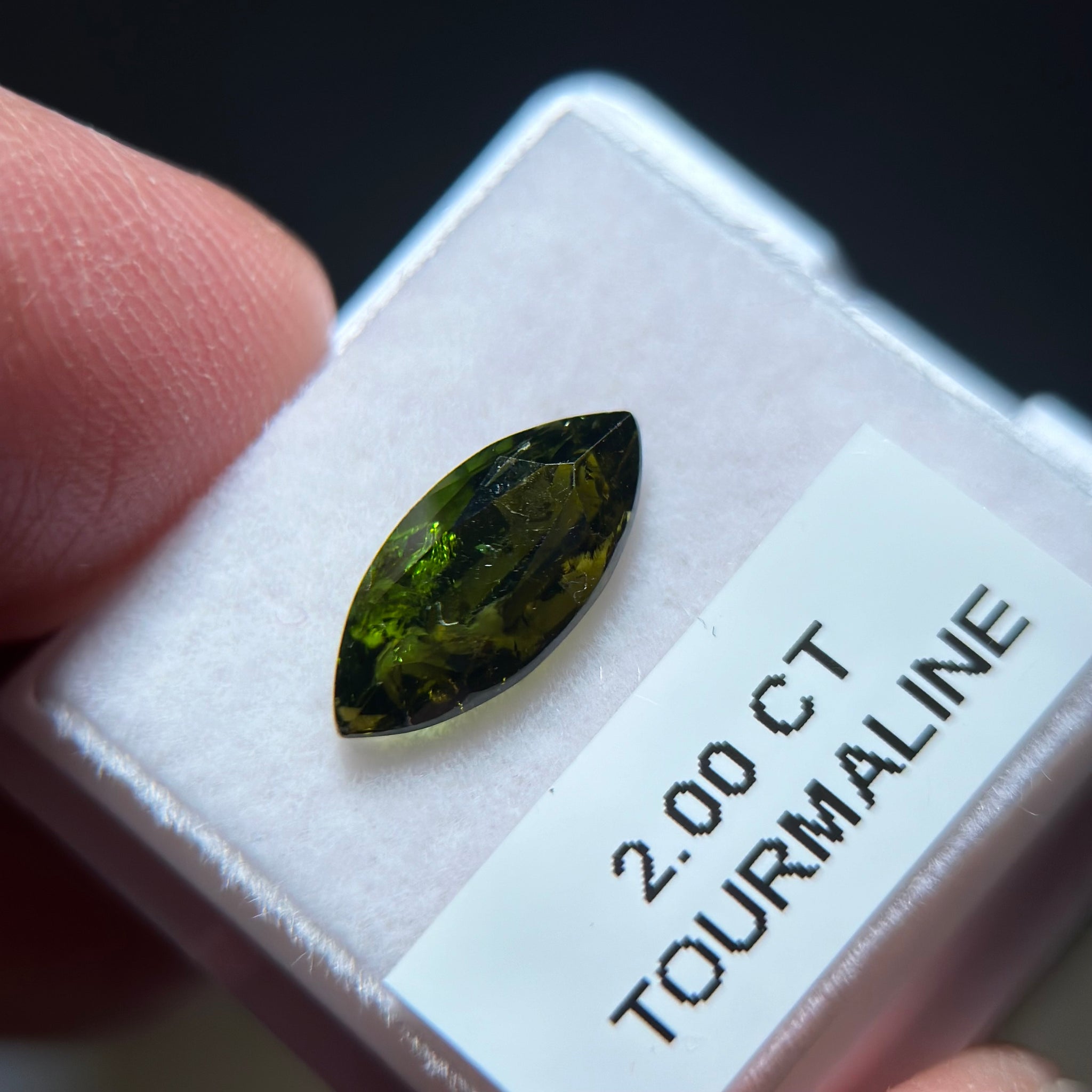 Chrome Tourmaline, 2.00ct, Tanzania, Untreated Unheated, native cut, included