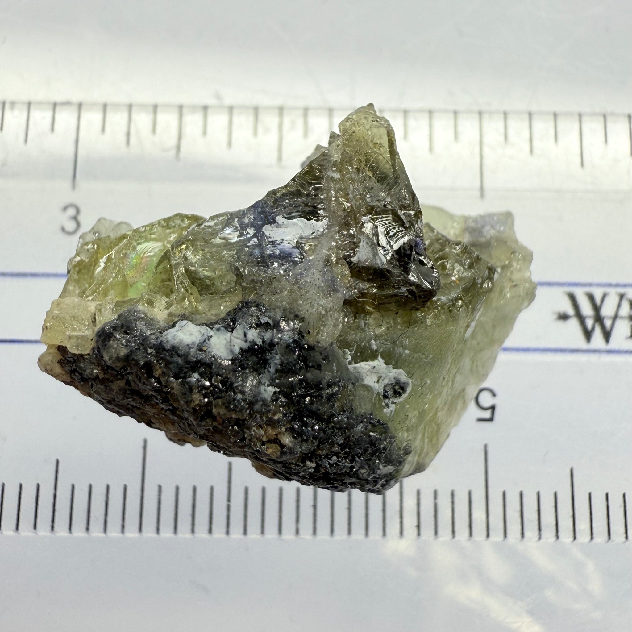 Prehinite with Tanzanite Crystal, 29.84ct, Merelani, Tanzania, Untreated Unheated, see the unheated tanzanite location in the next pictures and video