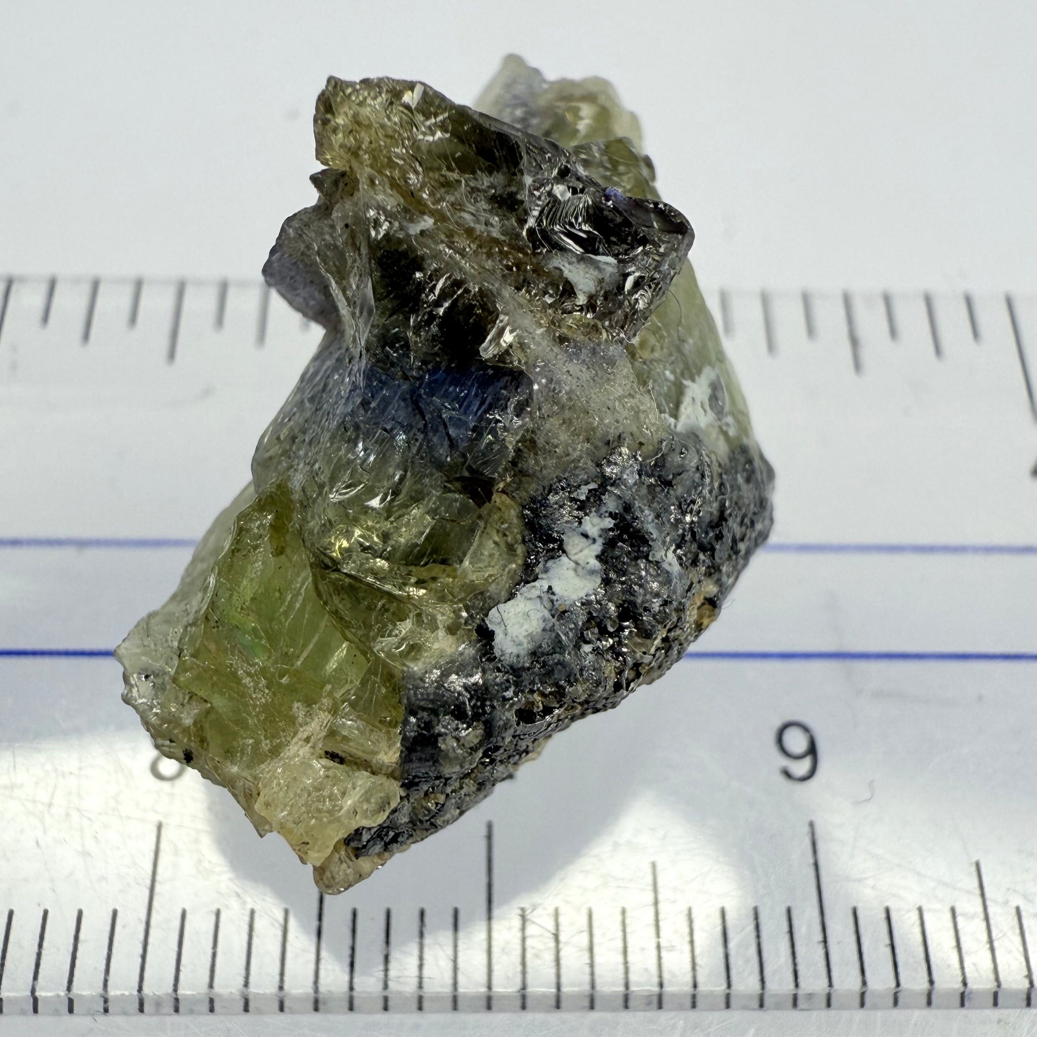 Prehinite with Tanzanite Crystal, 29.84ct, Merelani, Tanzania, Untreated Unheated, see the unheated tanzanite location in the next pictures and video