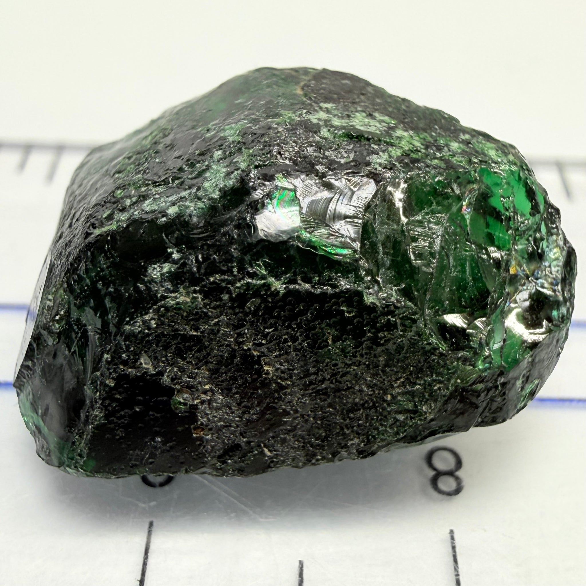 Chrome Tourmaline - very very dark, 16.74ct, Laletema, Tanzania, Untreated Unheated, vvs-if, but very dark unless you find a way to heat it to lighten the colour