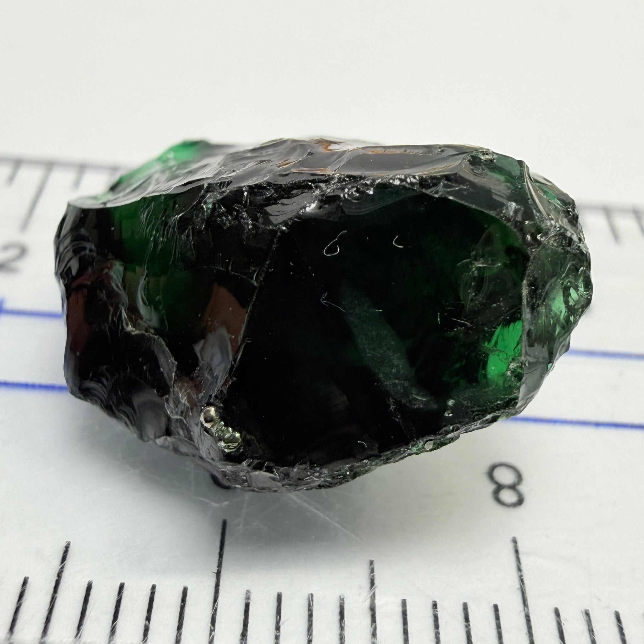 Chrome Tourmaline - very very dark, 16.74ct, Laletema, Tanzania, Untreated Unheated, vvs-if, but very dark unless you find a way to heat it to lighten the colour