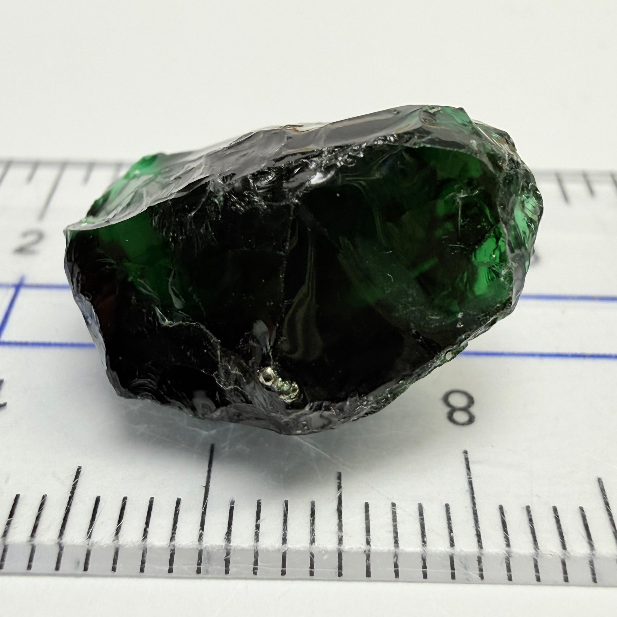 Chrome Tourmaline - very very dark, 16.74ct, Laletema, Tanzania, Untreated Unheated, vvs-if, but very dark unless you find a way to heat it to lighten the colour