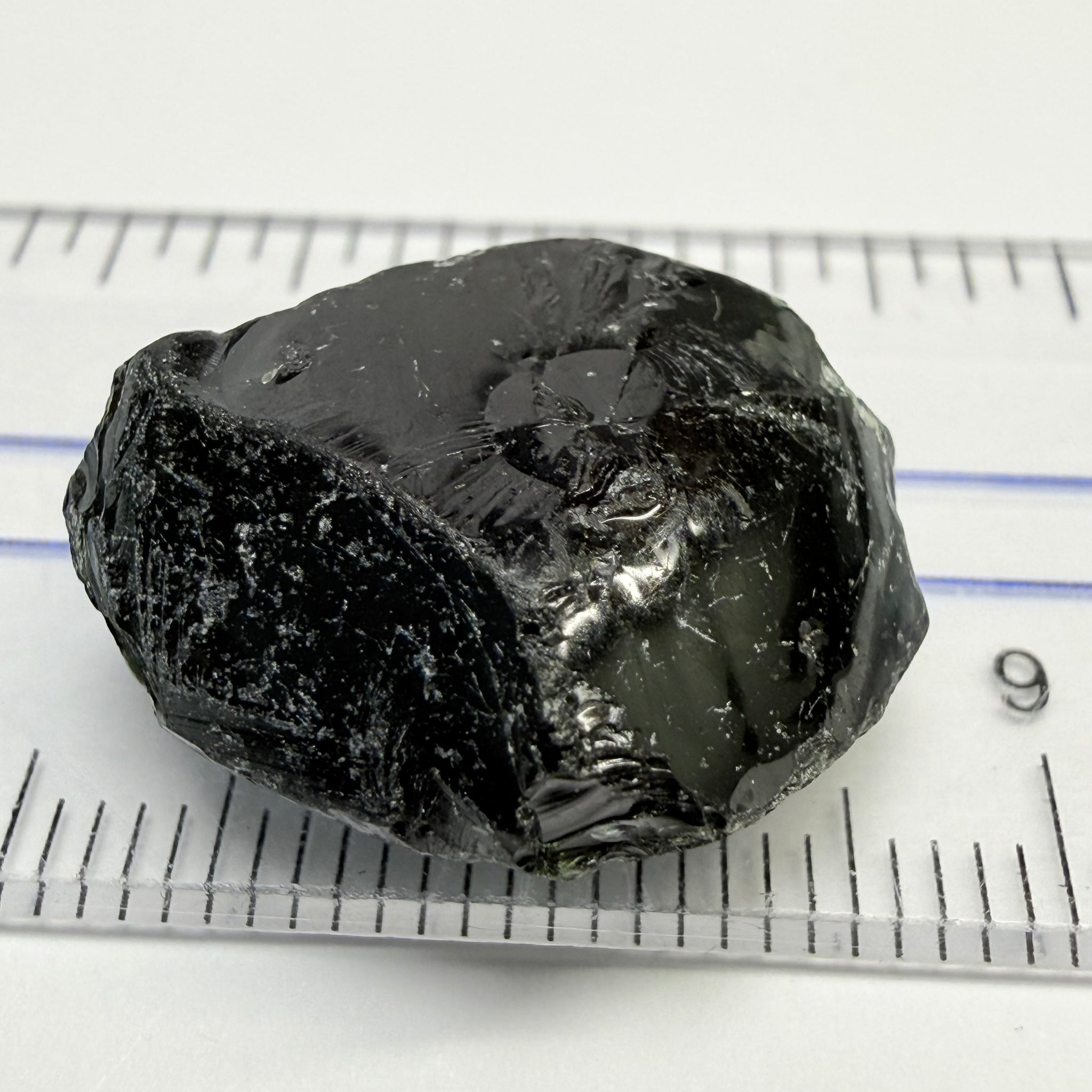 Chrome Tourmaline - very very dark, 23.88ct, Laletema, Tanzania, Untreated Unheated, flat shape, vvs-if, but very dark unless you find a way to heat it to lighten the colour, this one is just tooo dark literally black