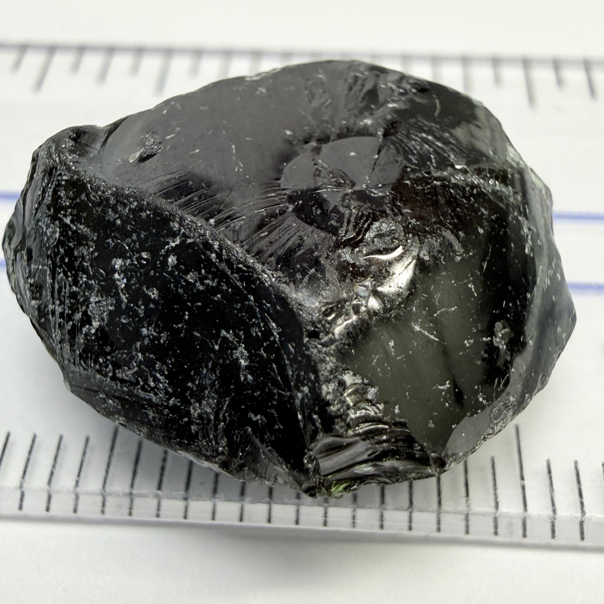 Chrome Tourmaline - very very dark, 23.88ct, Laletema, Tanzania, Untreated Unheated, flat shape, vvs-if, but very dark unless you find a way to heat it to lighten the colour, this one is just tooo dark literally black