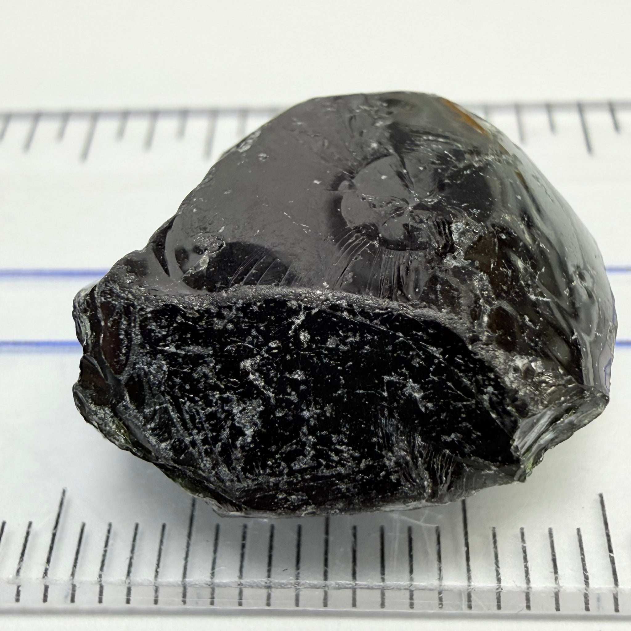 Chrome Tourmaline - very very dark, 23.88ct, Laletema, Tanzania, Untreated Unheated, flat shape, vvs-if, but very dark unless you find a way to heat it to lighten the colour, this one is just tooo dark literally black