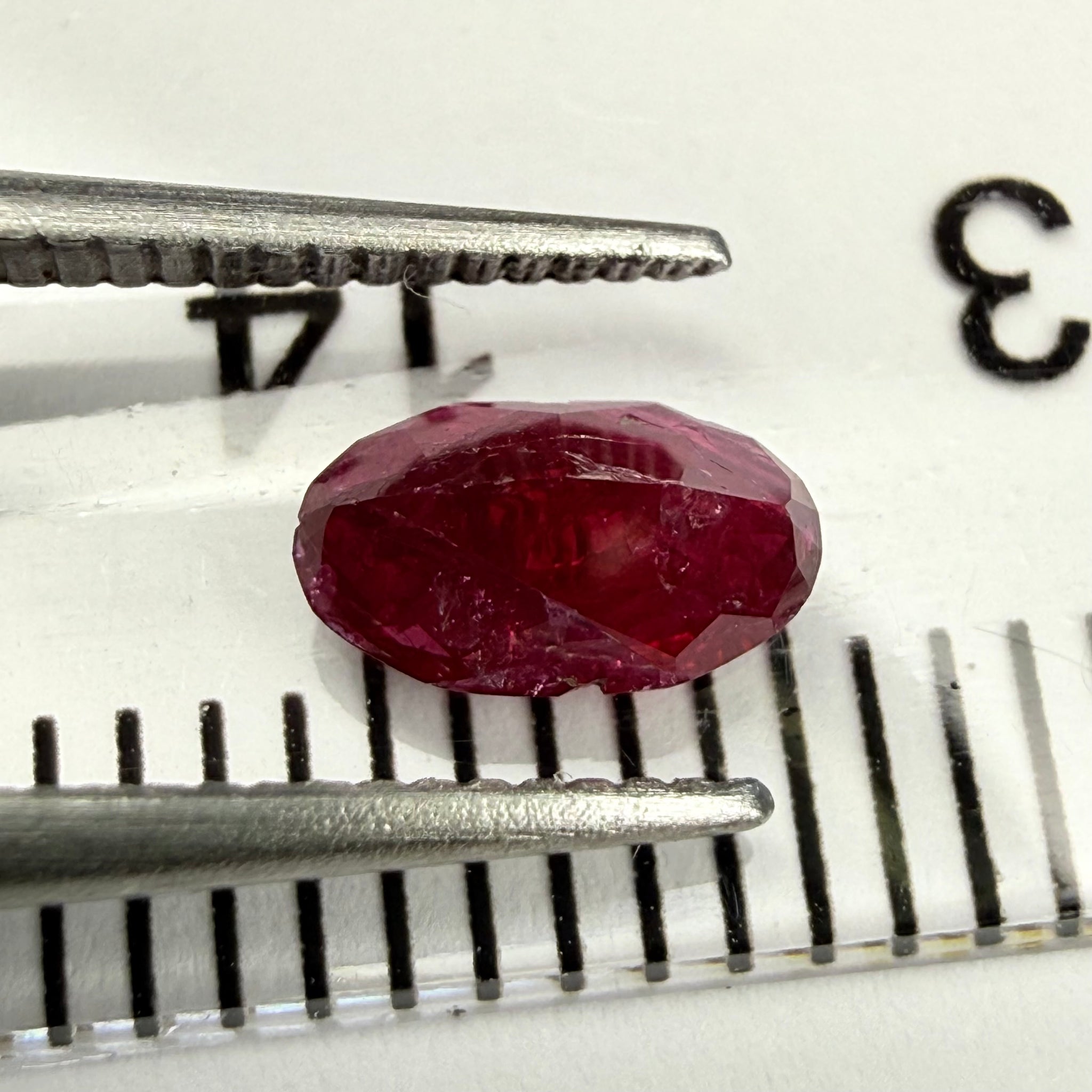 Longido Ruby, 0.48ct, Longido Mountain Range, Tanzania, Untreated Unheated, very badly cut. Priced accordingly