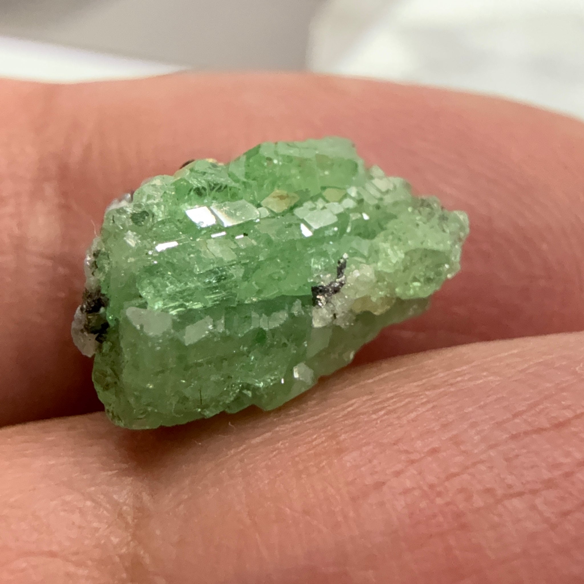 Tsavorite Crystal, 3.89ct, Merelani. Tanzania, Untreated Unheated
