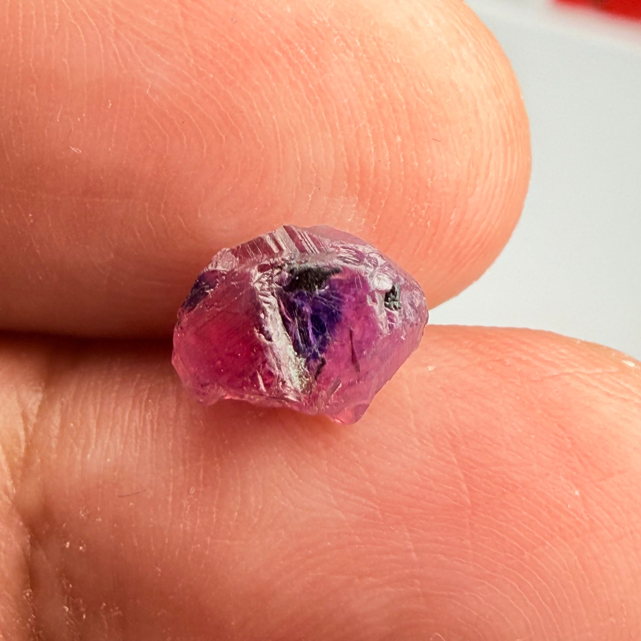 Winza Sapphire showing all 3 colours, 3.06ct Winza, Tanzania, Untreated Unheated, slightly included, see backlit photos