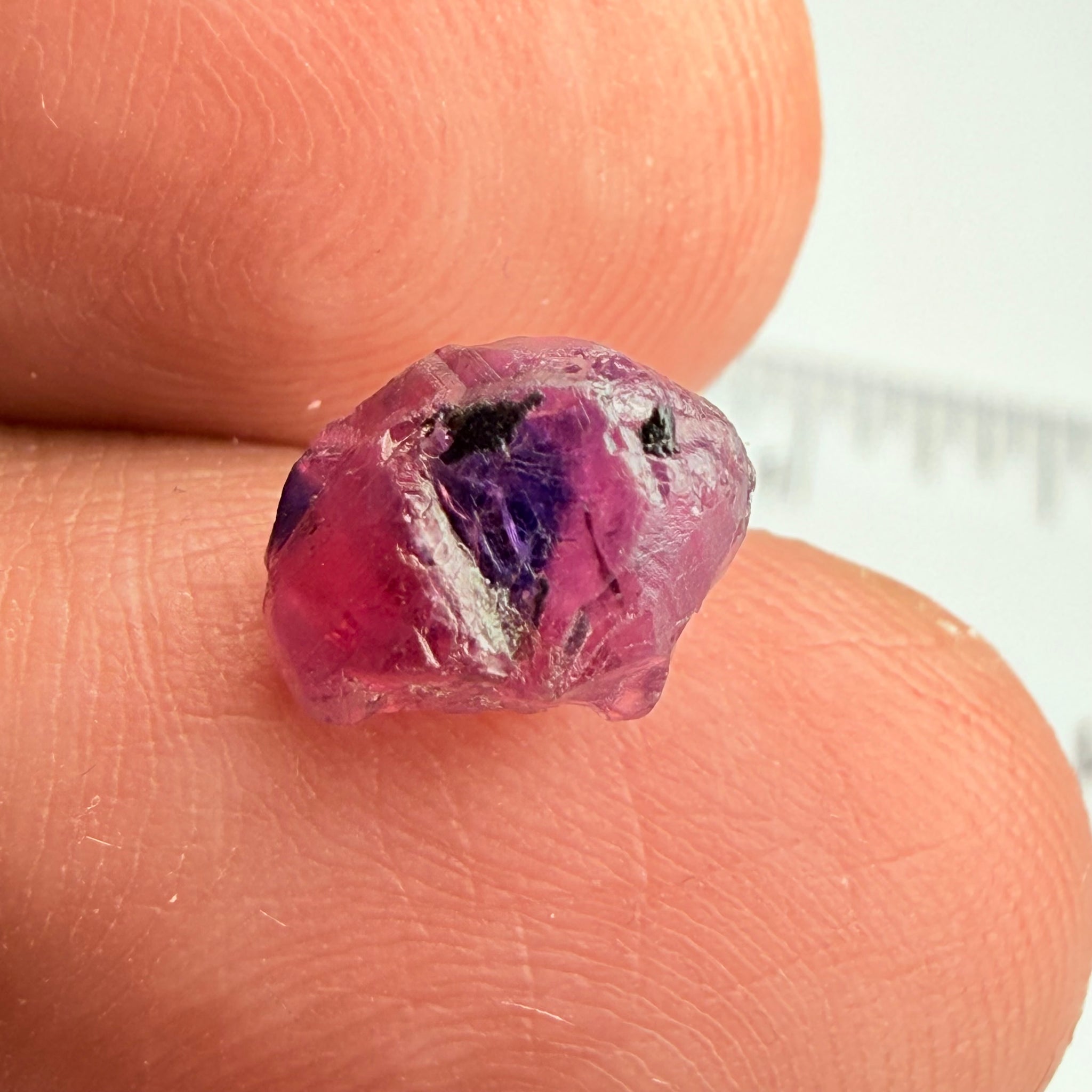 Winza Sapphire showing all 3 colours, 3.06ct Winza, Tanzania, Untreated Unheated, slightly included, see backlit photos