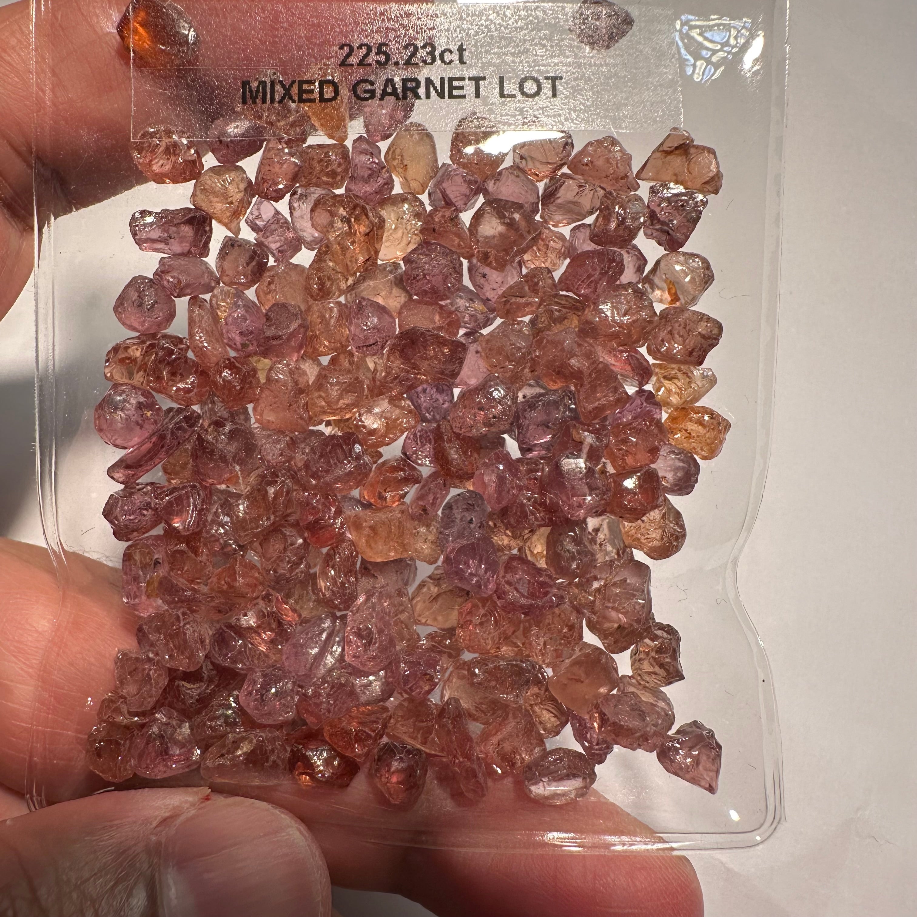 225.23ct Mixed Garnet Lot, Tanzania, Untreated Unheated, slightly included to included