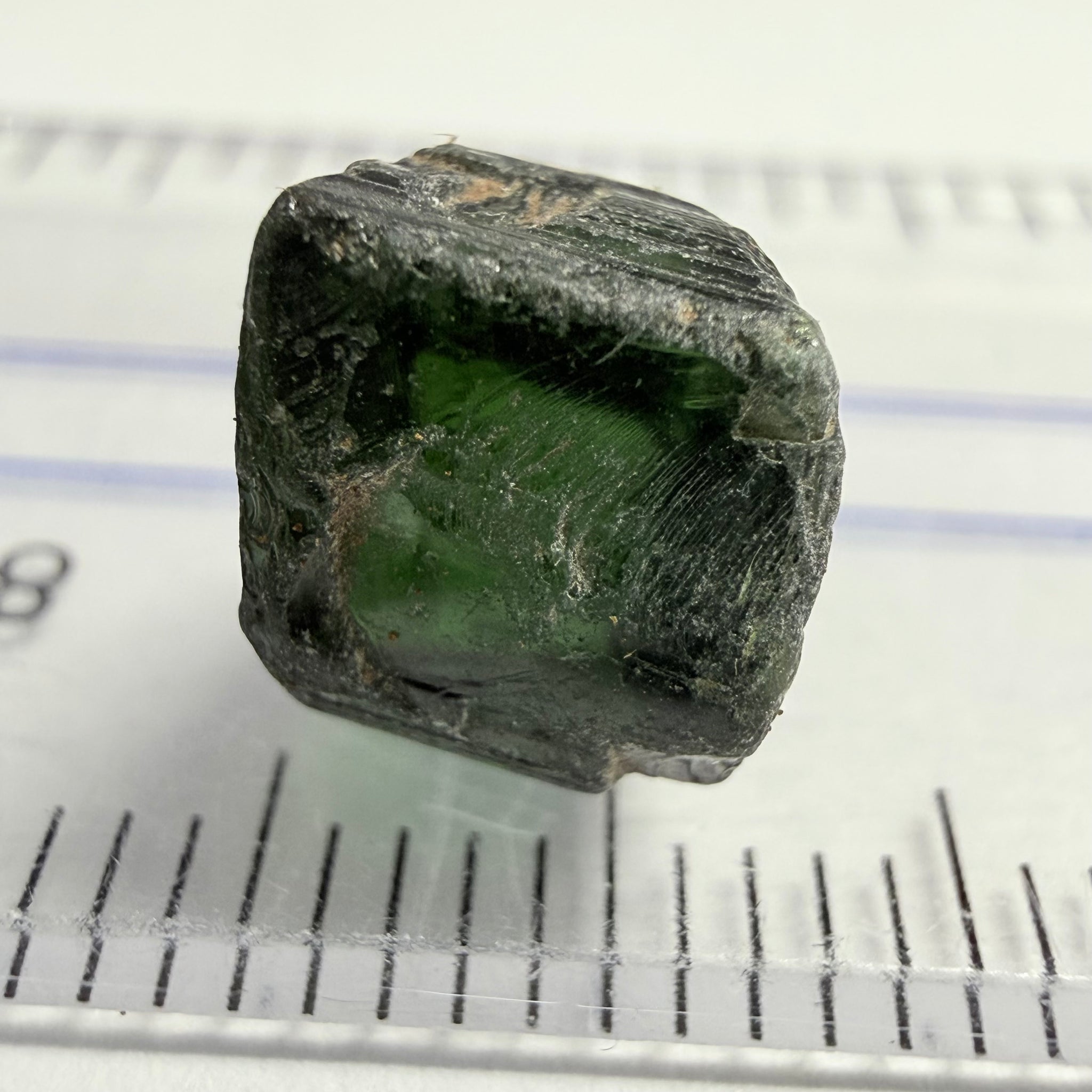 Tourmaline Crystal, 4.21ct, Mwajanga, Tanzania, Untreated Unheated, vvs-if, black cap tourmaline, c axis totally closed