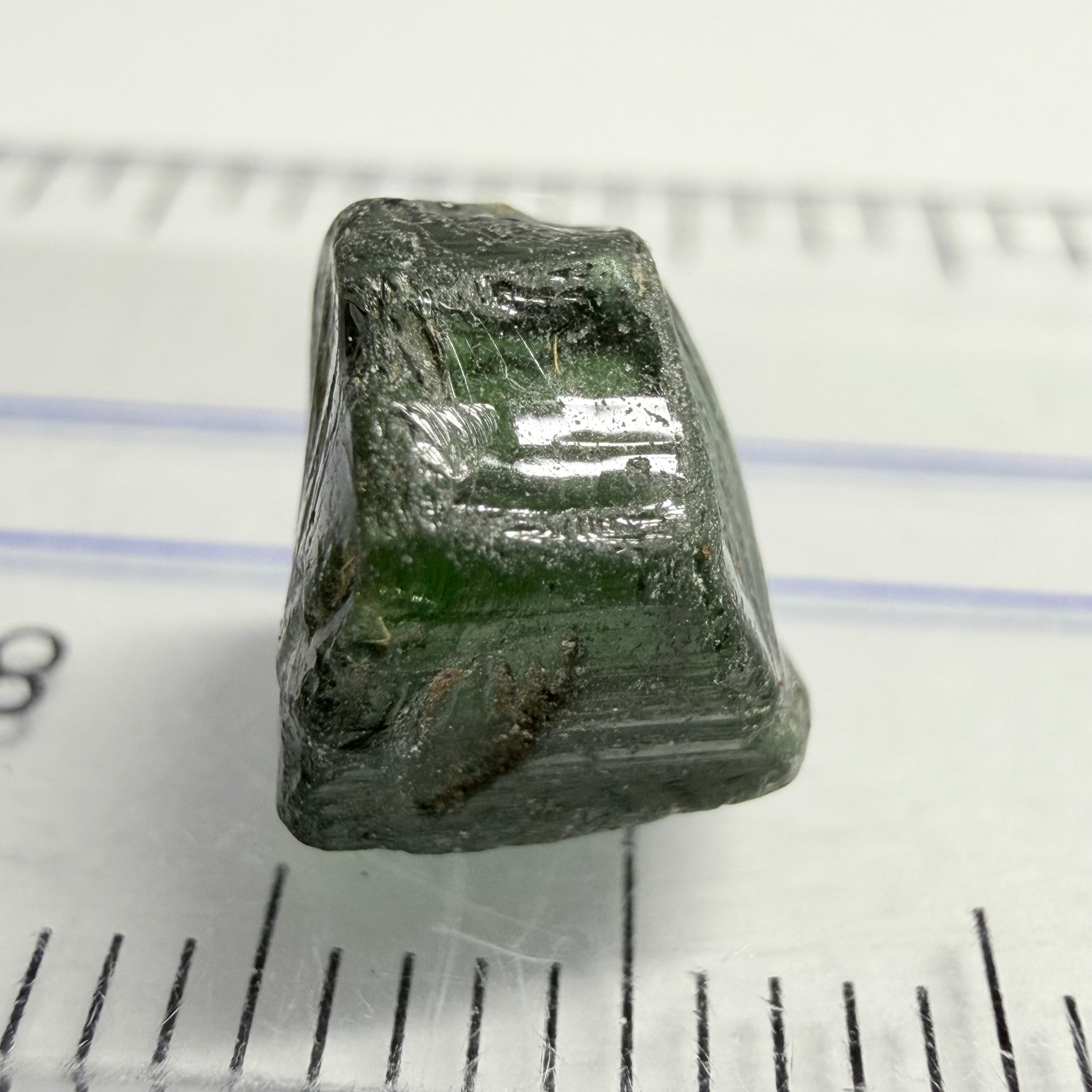 Tourmaline Crystal, 4.21ct, Mwajanga, Tanzania, Untreated Unheated, vvs-if, black cap tourmaline, c axis totally closed
