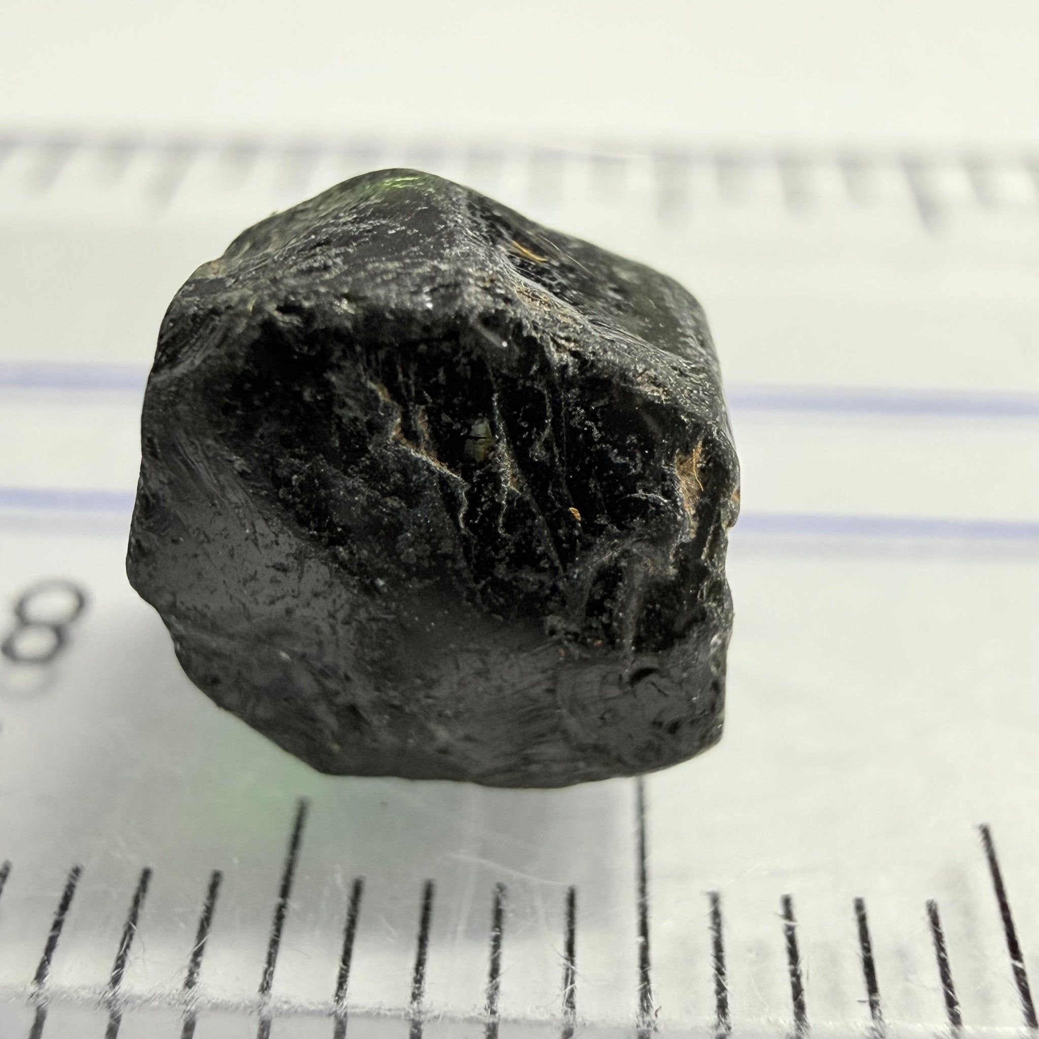 Tourmaline Crystal, 4.21ct, Mwajanga, Tanzania, Untreated Unheated, vvs-if, black cap tourmaline, c axis totally closed