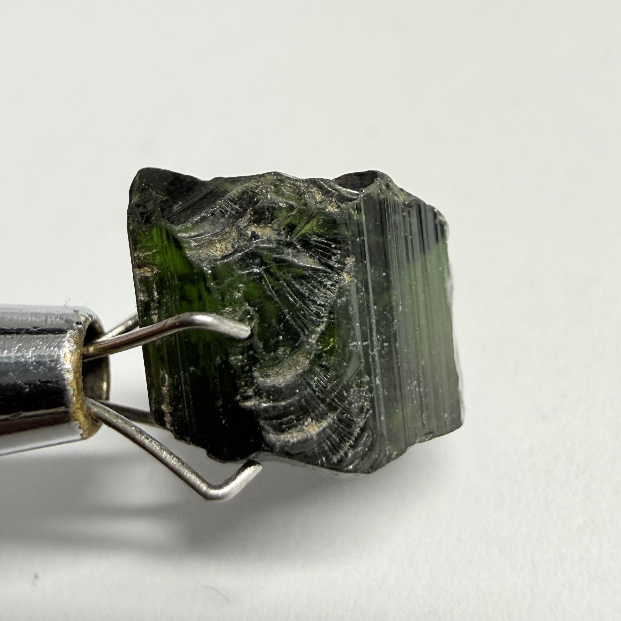 Tourmaline Crystal, 3.43ct, Mwajanga, Tanzania, Untreated Unheated, vvs-if, c axis closed