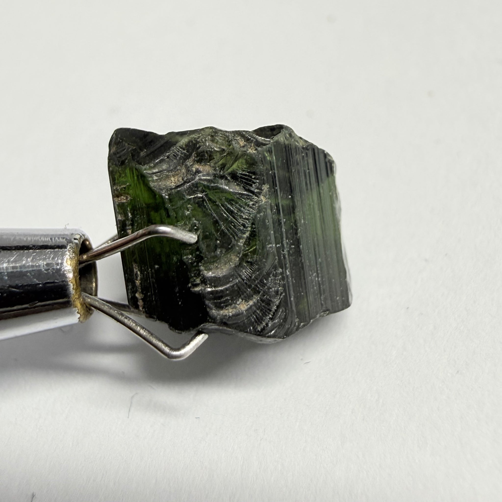 Tourmaline Crystal, 3.43ct, Mwajanga, Tanzania, Untreated Unheated, vvs-if, c axis closed