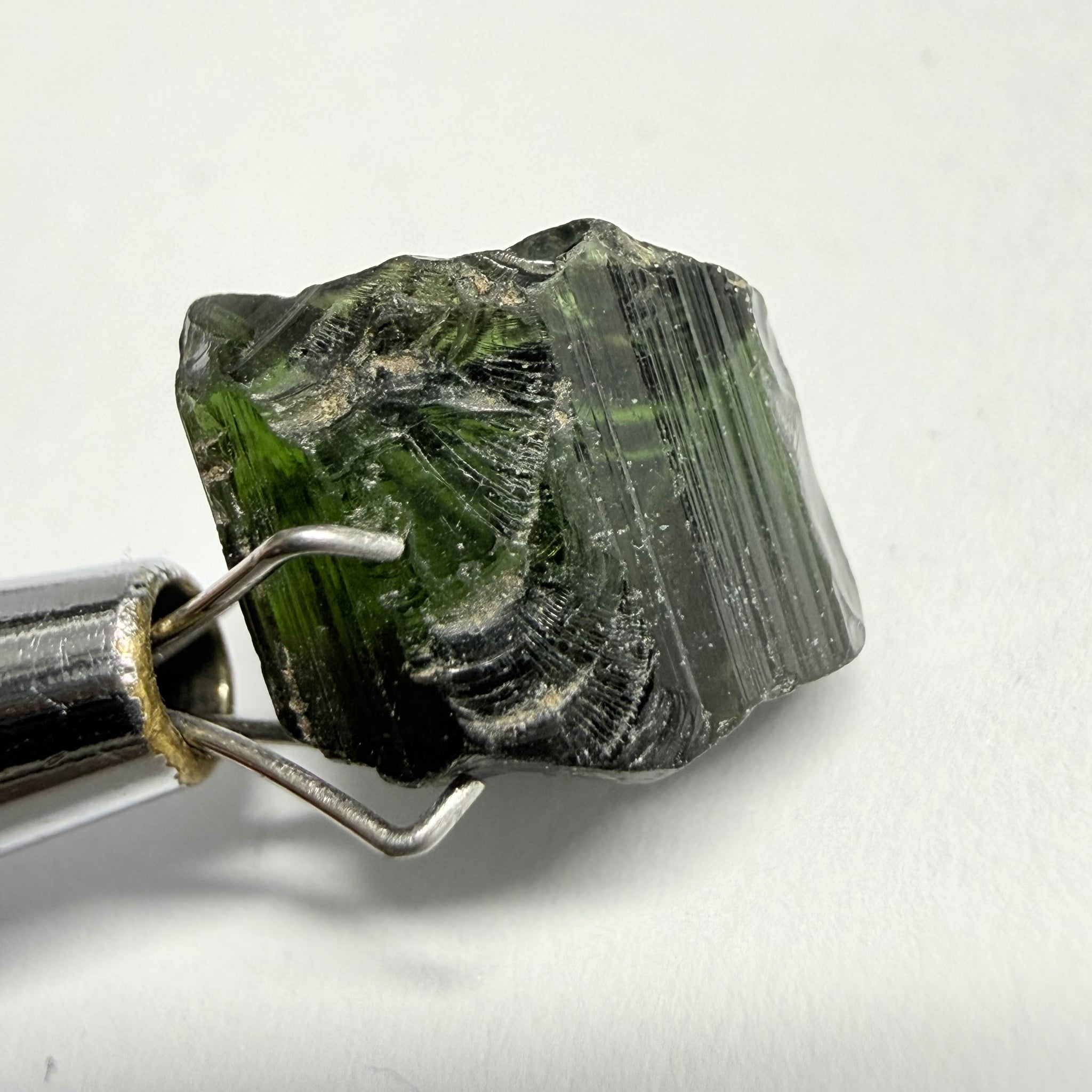 Tourmaline Crystal, 3.43ct, Mwajanga, Tanzania, Untreated Unheated, vvs-if, c axis closed