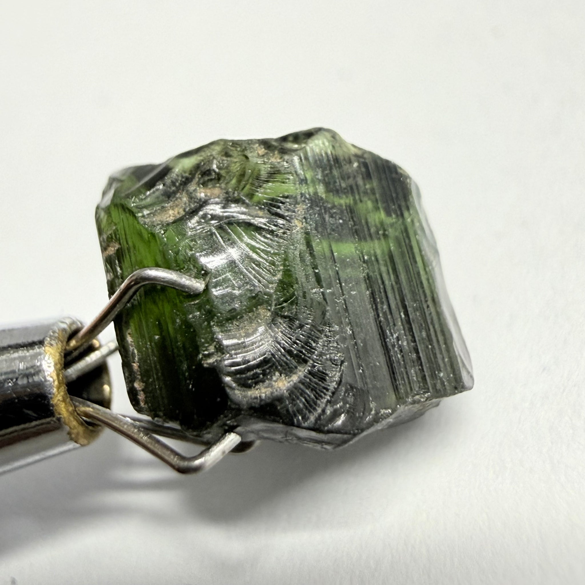 Tourmaline Crystal, 3.43ct, Mwajanga, Tanzania, Untreated Unheated, vvs-if, c axis closed