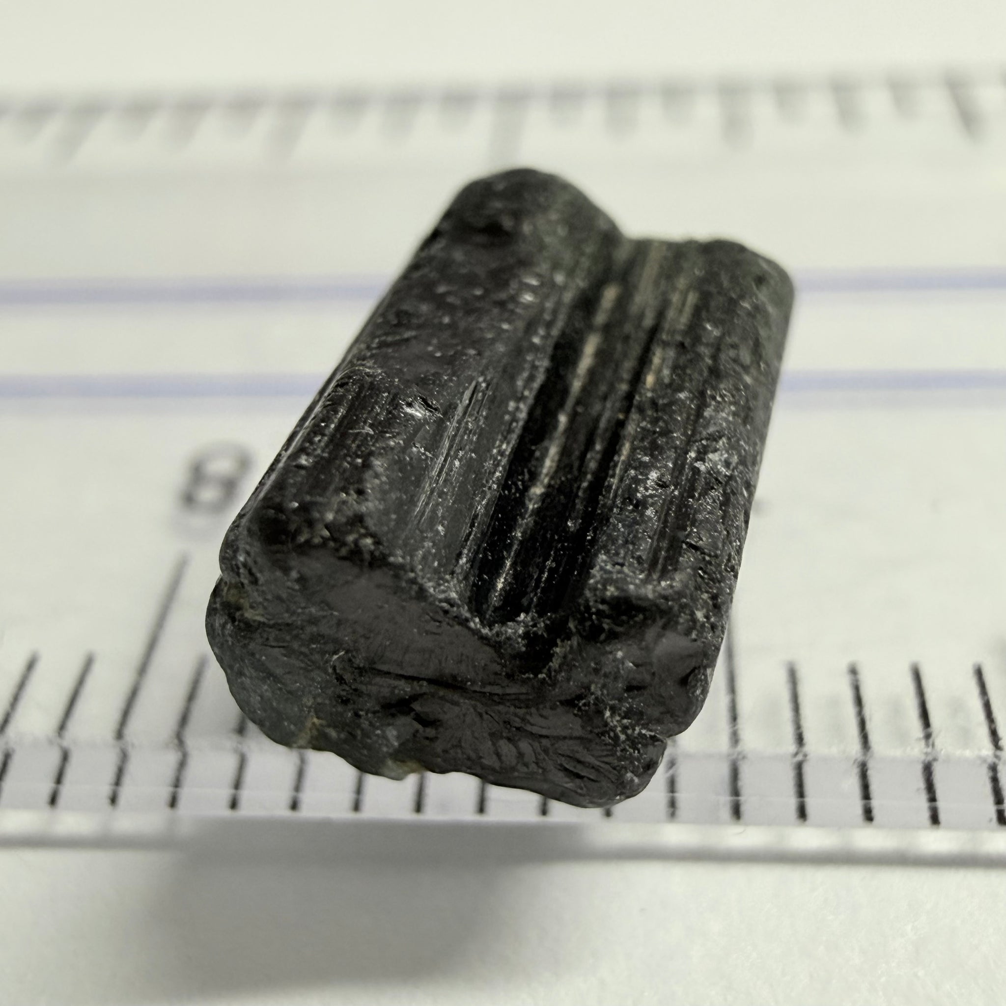 Tourmaline Crystal, 4.29ct, Mwajanga, Tanzania, Untreated Unheated, vvs-if, c axis closed, very dark stone, shape not so great for faceting