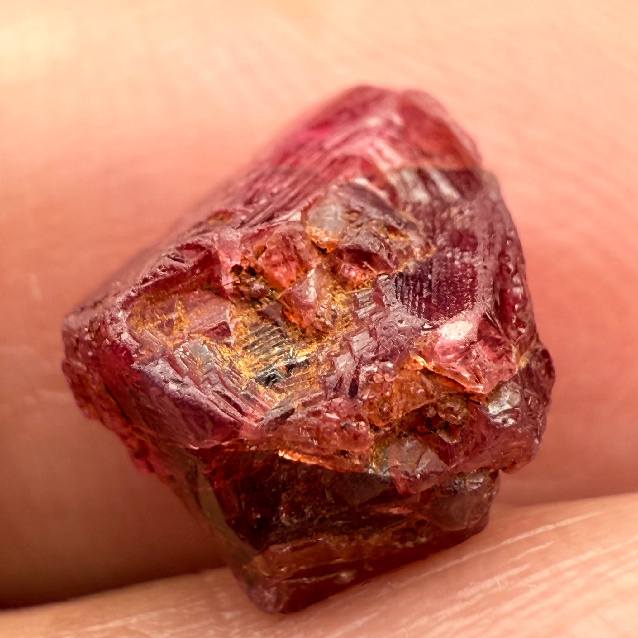 Winza Sapphire Crystal Specimen, 4.71ct, Winza, Tanzania, Untreated Unheated, look at the amazing etching which is all over the stone