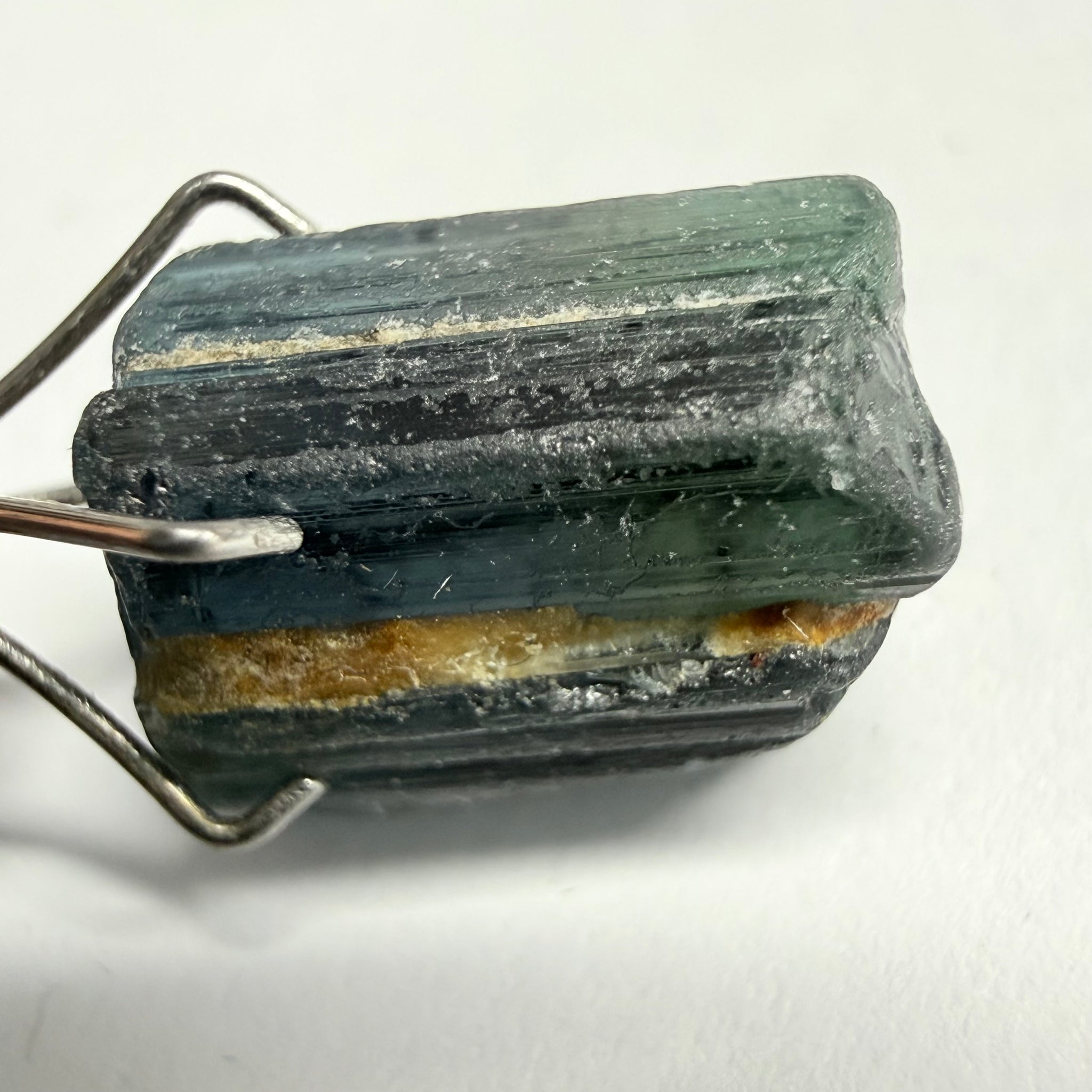 Tourmaline Crystal, 4.29ct, Mwajanga, Tanzania, Untreated Unheated, vvs-if, c axis closed, very dark stone, shape not so great for faceting