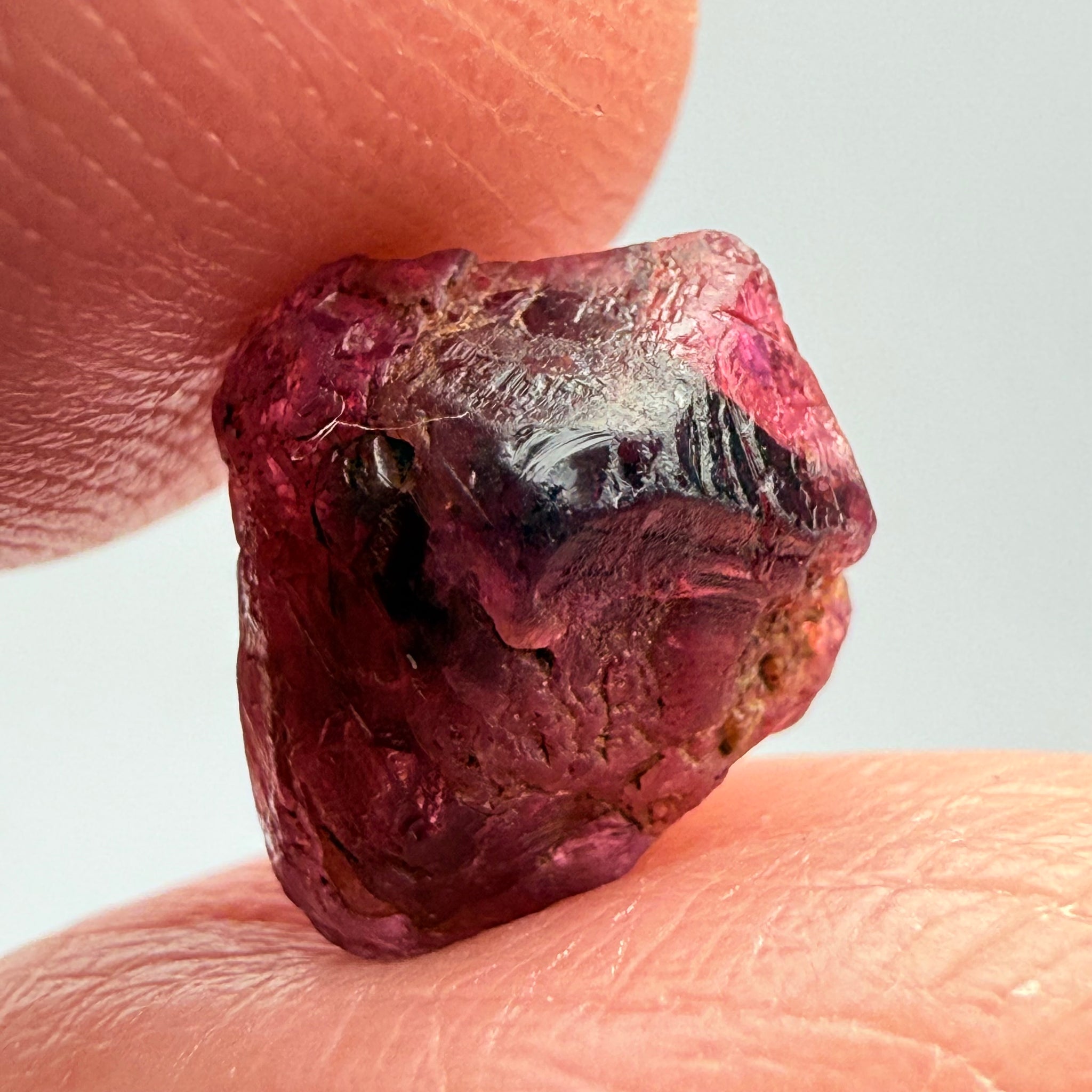 Winza Sapphire Crystal Specimen, 4.71ct, Winza, Tanzania, Untreated Unheated, look at the amazing etching which is all over the stone