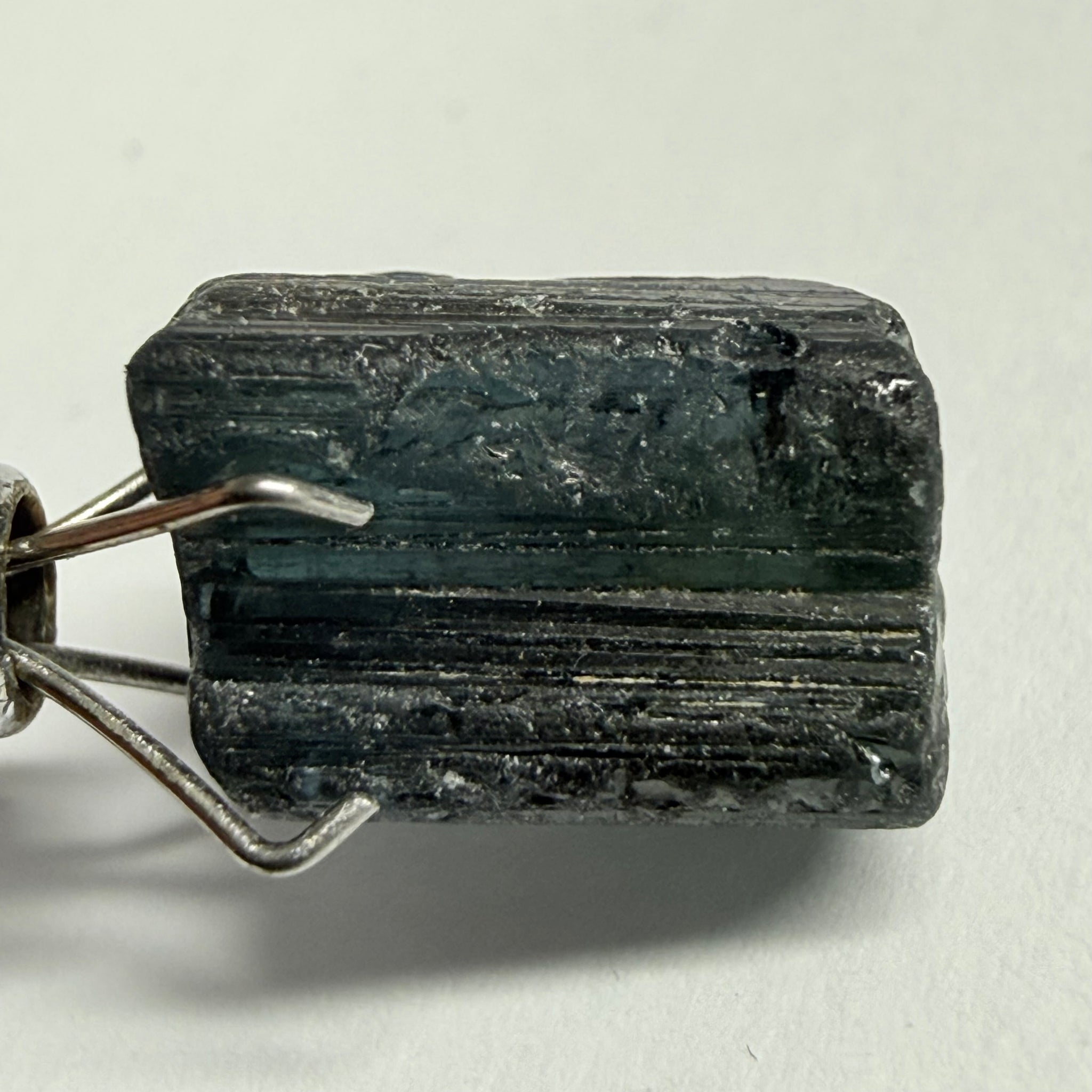 Tourmaline Crystal, 4.29ct, Mwajanga, Tanzania, Untreated Unheated, vvs-if, c axis closed, very dark stone, shape not so great for faceting