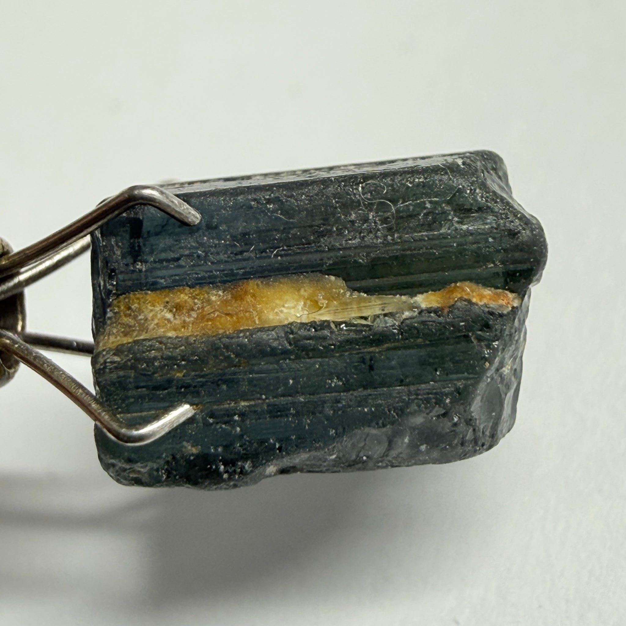 Tourmaline Crystal, 4.29ct, Mwajanga, Tanzania, Untreated Unheated, vvs-if, c axis closed, very dark stone, shape not so great for faceting