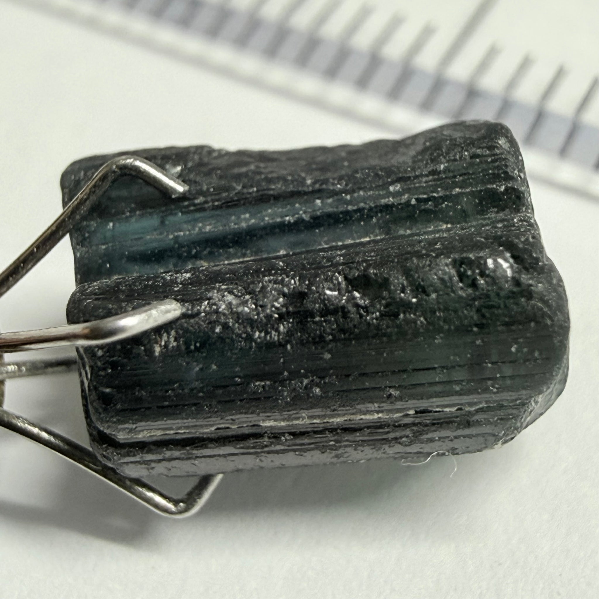Tourmaline Crystal, 4.29ct, Mwajanga, Tanzania, Untreated Unheated, vvs-if, c axis closed, very dark stone, shape not so great for faceting