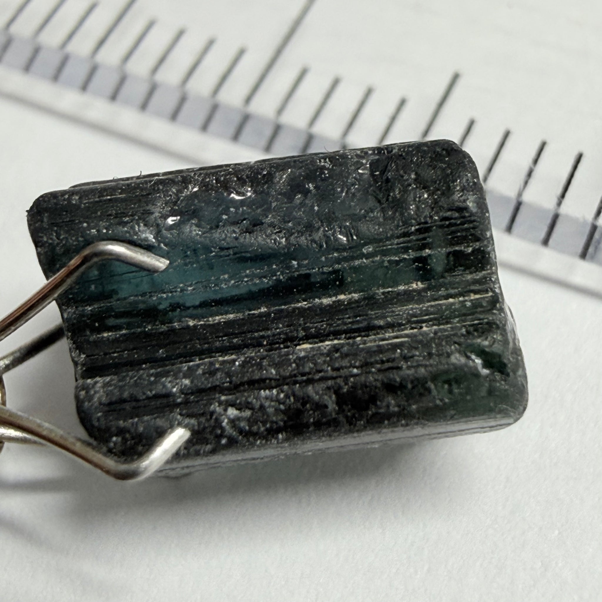 Tourmaline Crystal, 4.29ct, Mwajanga, Tanzania, Untreated Unheated, vvs-if, c axis closed, very dark stone, shape not so great for faceting