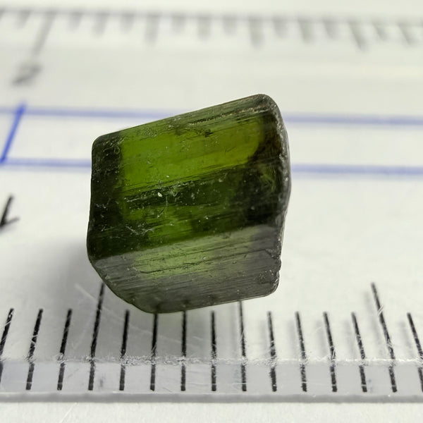 Tourmaline Crystal, 2.01ct, Mwajanga, Tanzania, Untreated Unheated, vvs, black cap tourmaline, c axis totally closed