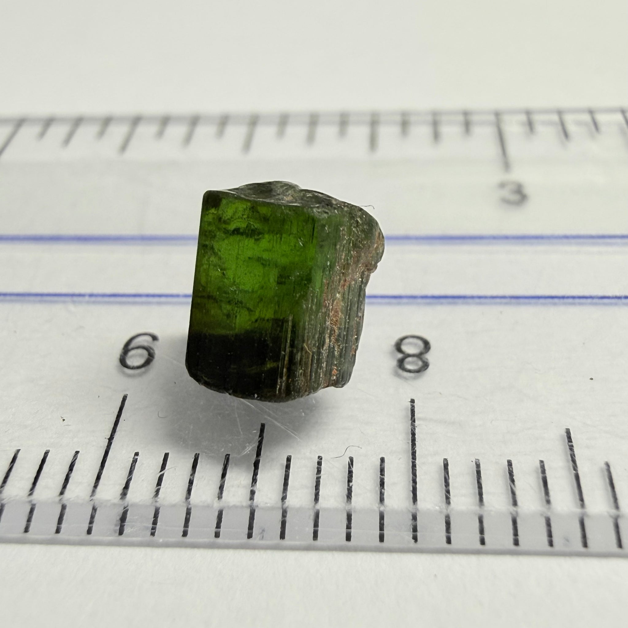 Tourmaline Crystal, 2.01ct, Mwajanga, Tanzania, Untreated Unheated, vvs, black cap tourmaline, c axis totally closed