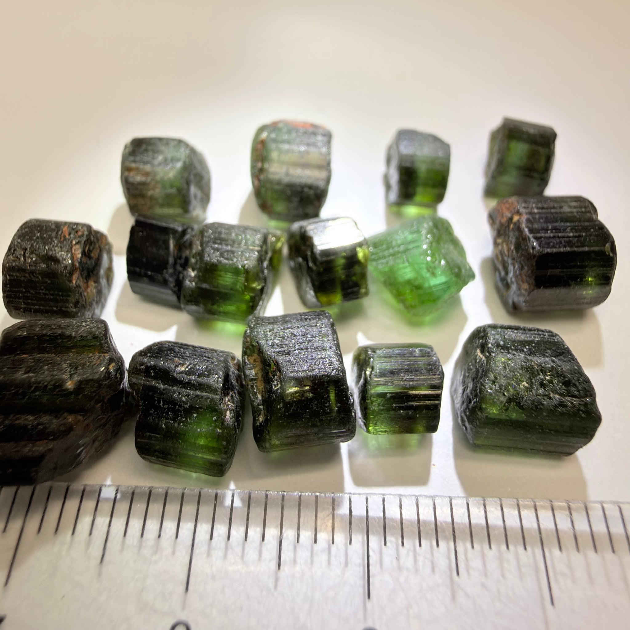 Tourmaline Crystal Lot, 51.91ct, Mwajanga, Tanzania, Untreated Unheated, c axis totally closed, vs-vvs a few si, see video for a backlit view