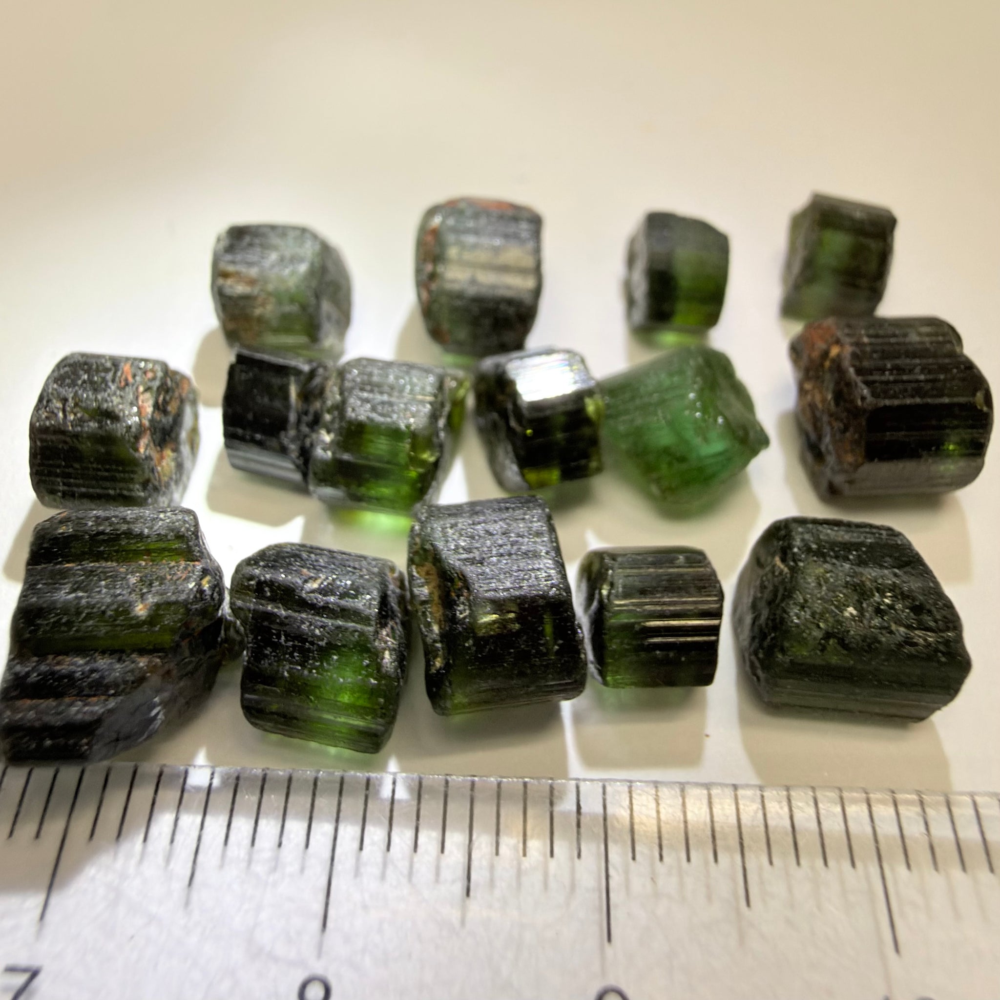 Tourmaline Crystal Lot, 51.91ct, Mwajanga, Tanzania, Untreated Unheated, c axis totally closed, vs-vvs a few si, see video for a backlit view