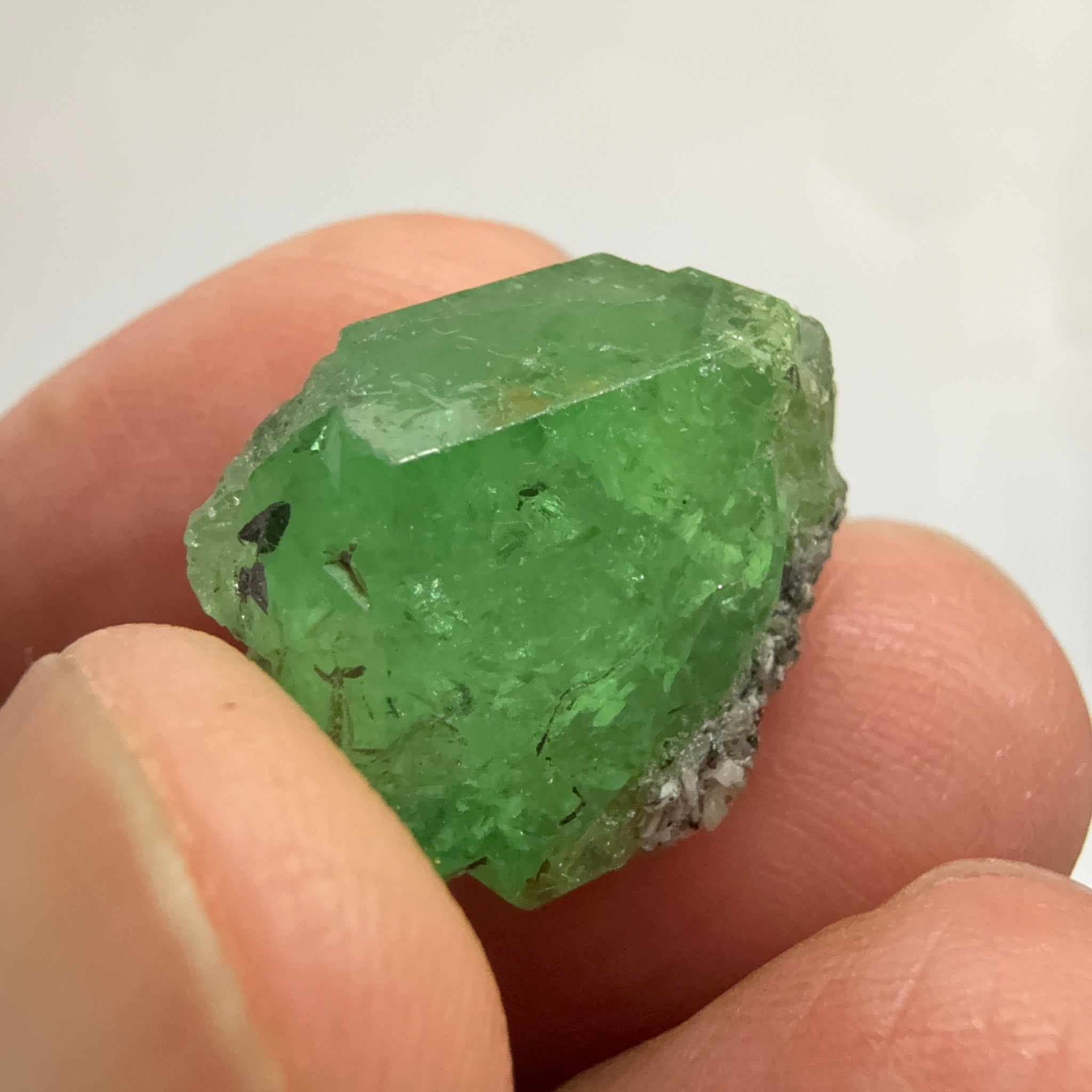 Tsavorite Garnet Crystal, 27.04ct, Merelani, Tanzania, Untreated Unheated