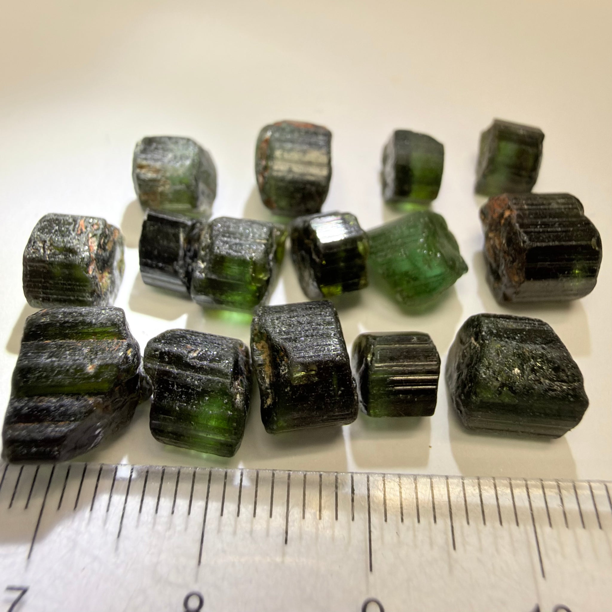 Tourmaline Crystal Lot, 51.91ct, Mwajanga, Tanzania, Untreated Unheated, c axis totally closed, vs-vvs a few si, see video for a backlit view