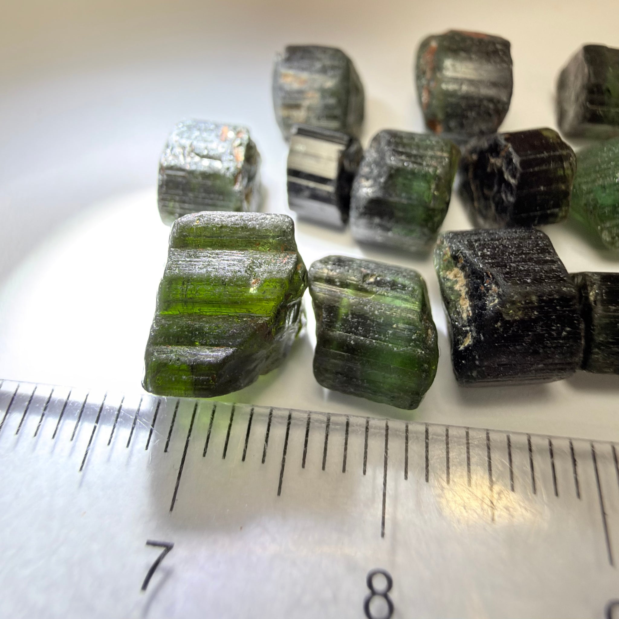 Tourmaline Crystal Lot, 51.91ct, Mwajanga, Tanzania, Untreated Unheated, c axis totally closed, vs-vvs a few si, see video for a backlit view