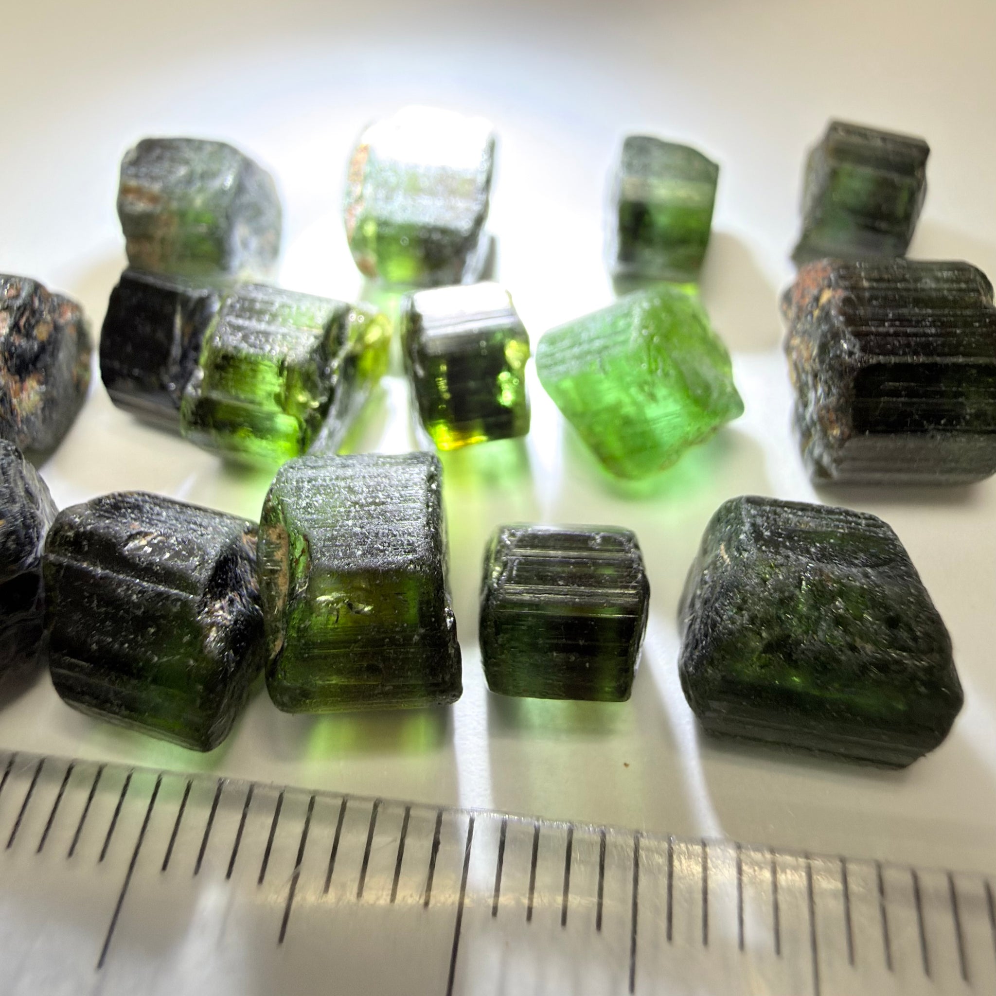 Tourmaline Crystal Lot, 51.91ct, Mwajanga, Tanzania, Untreated Unheated, c axis totally closed, vs-vvs a few si, see video for a backlit view