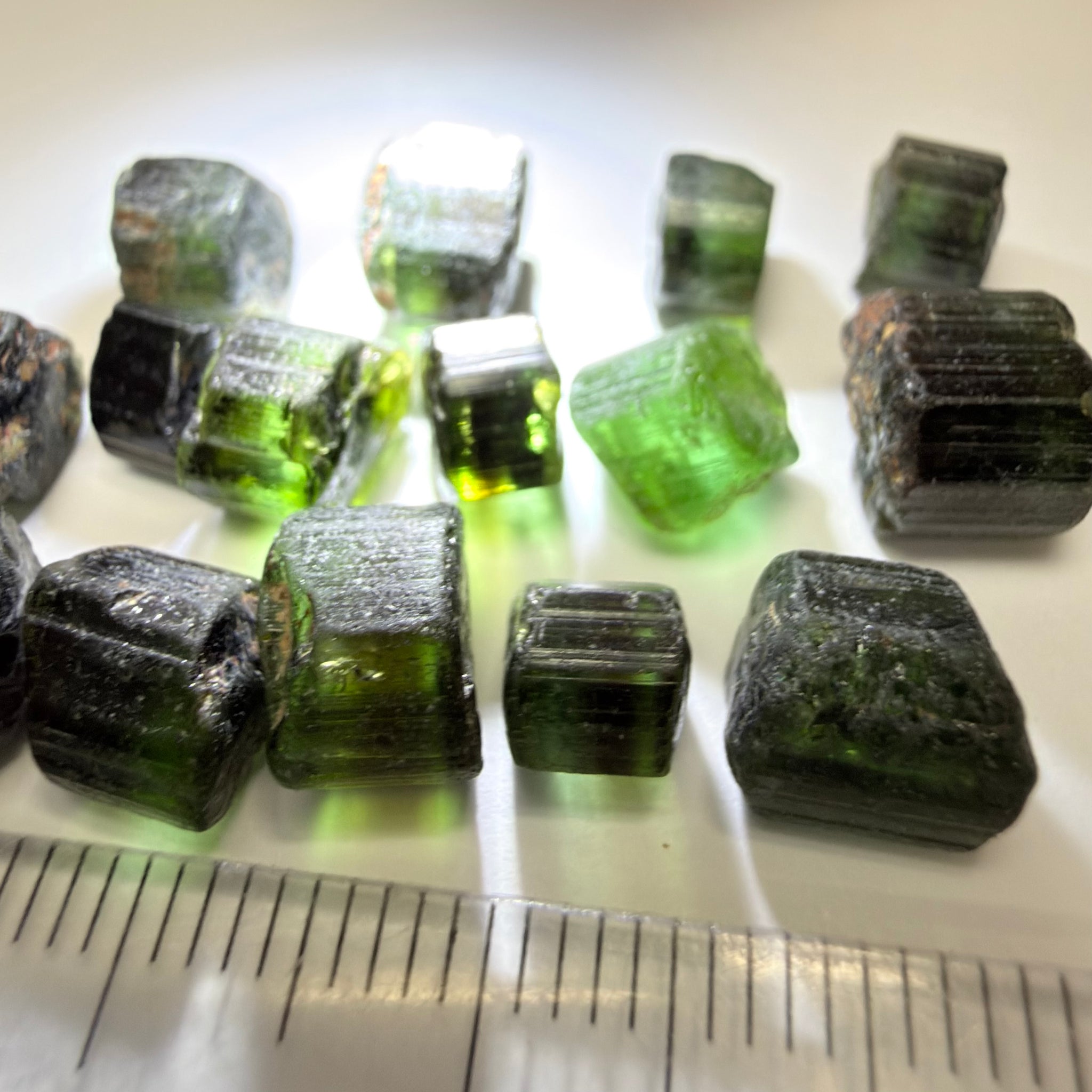 Tourmaline Crystal Lot, 51.91ct, Mwajanga, Tanzania, Untreated Unheated, c axis totally closed, vs-vvs a few si, see video for a backlit view