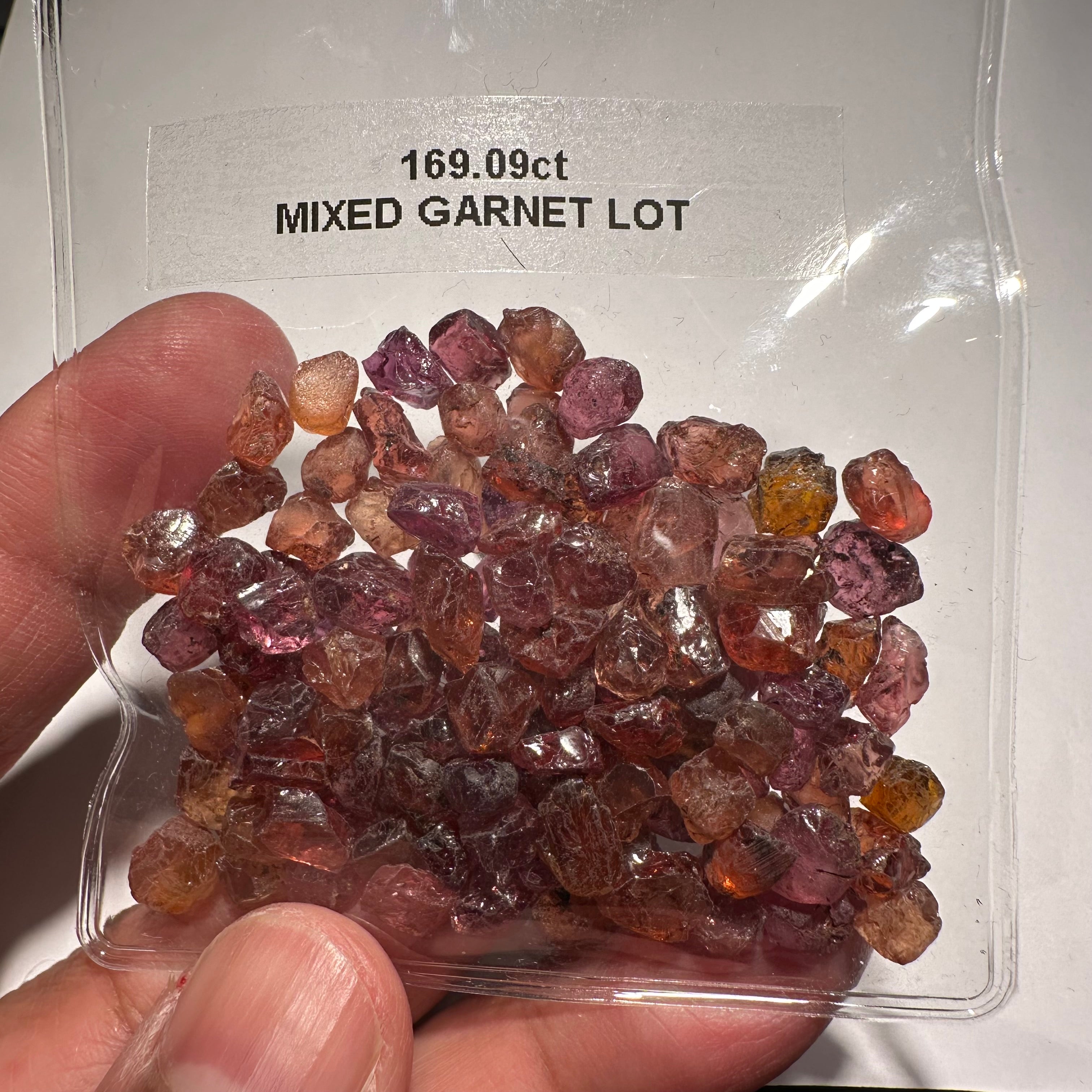 169.09ct Mixed Garnet Lot, Tanzania, Untreated Unheated, slightly included to included