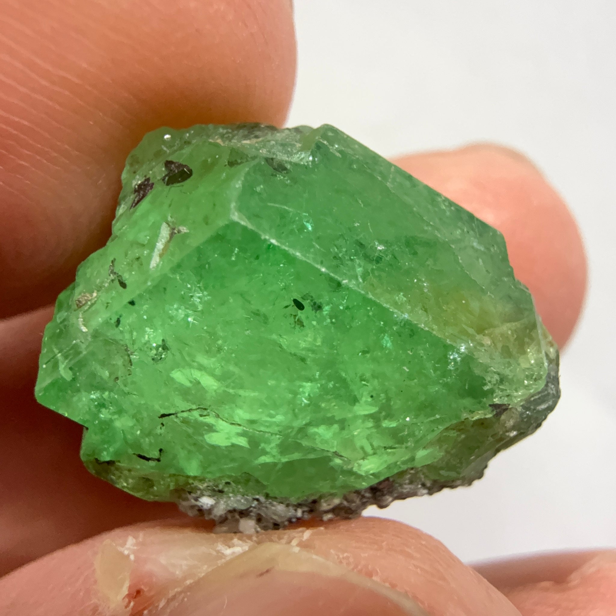 Tsavorite Garnet Crystal, 27.04ct, Merelani, Tanzania, Untreated Unheated