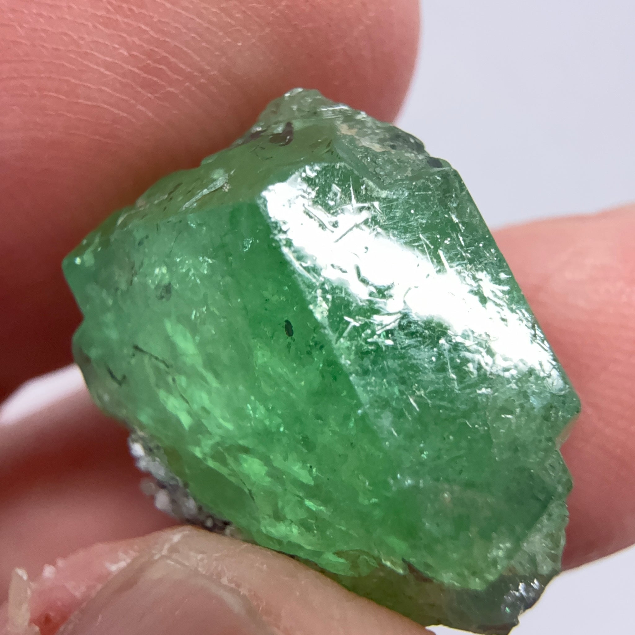 Tsavorite Garnet Crystal, 27.04ct, Merelani, Tanzania, Untreated Unheated