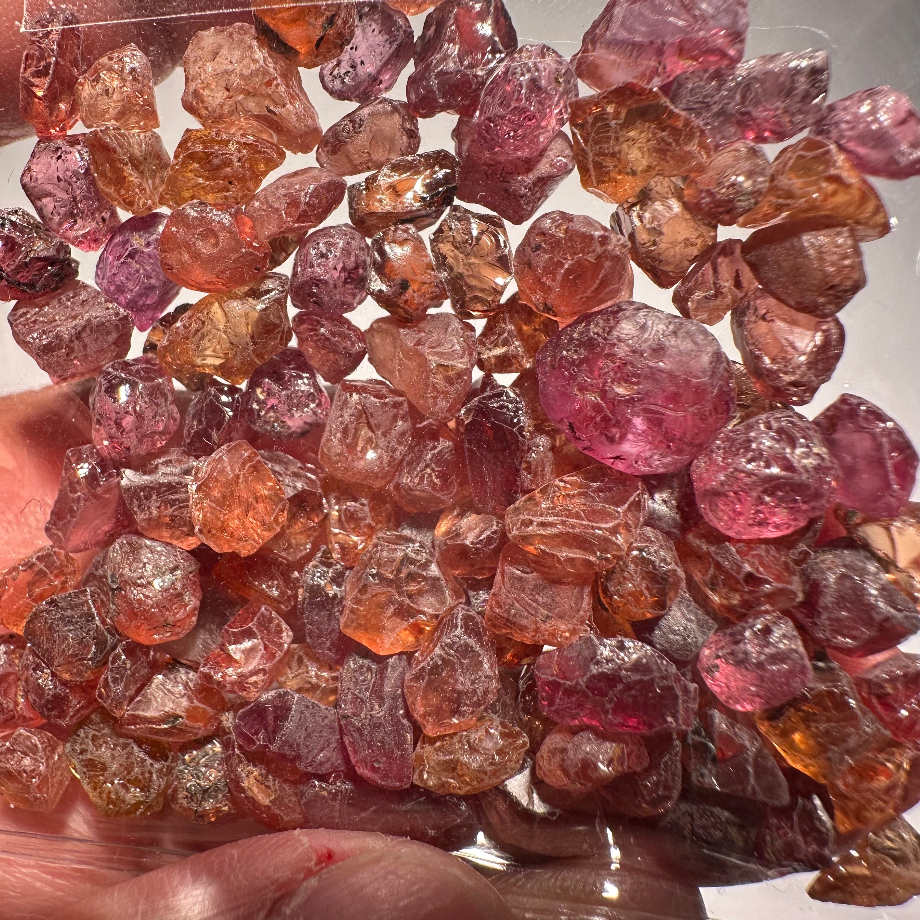 175.47ct Mixed Garnet Lot, Tanzania, Untreated Unheated, slightly included to included